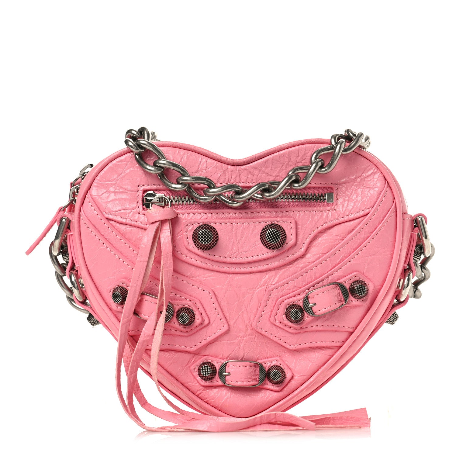 Balenciaga Agneau Arena Mini Le Cagole Heart Bag Sweet Pink