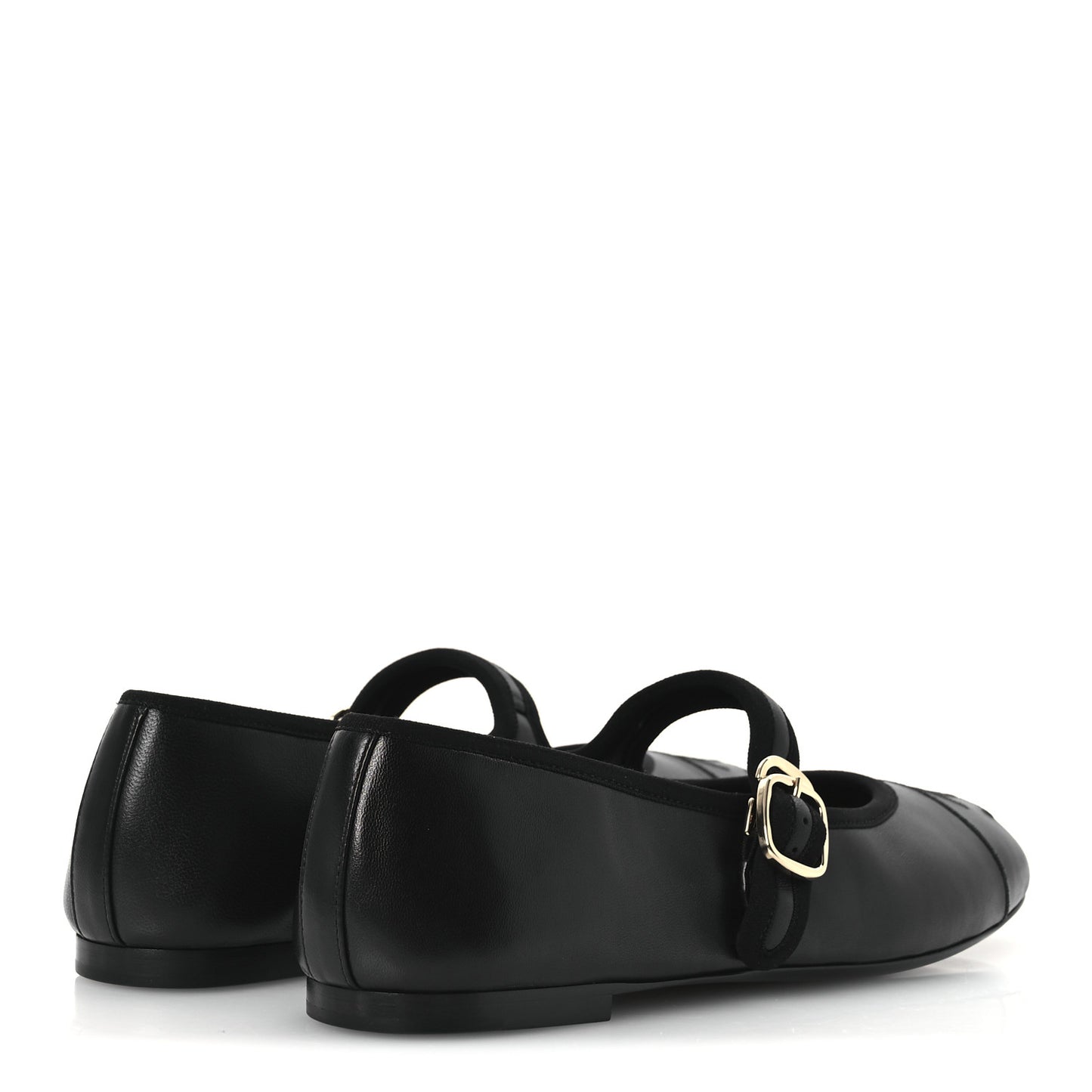 Lambskin Mary Jane Flats 37.5 Black