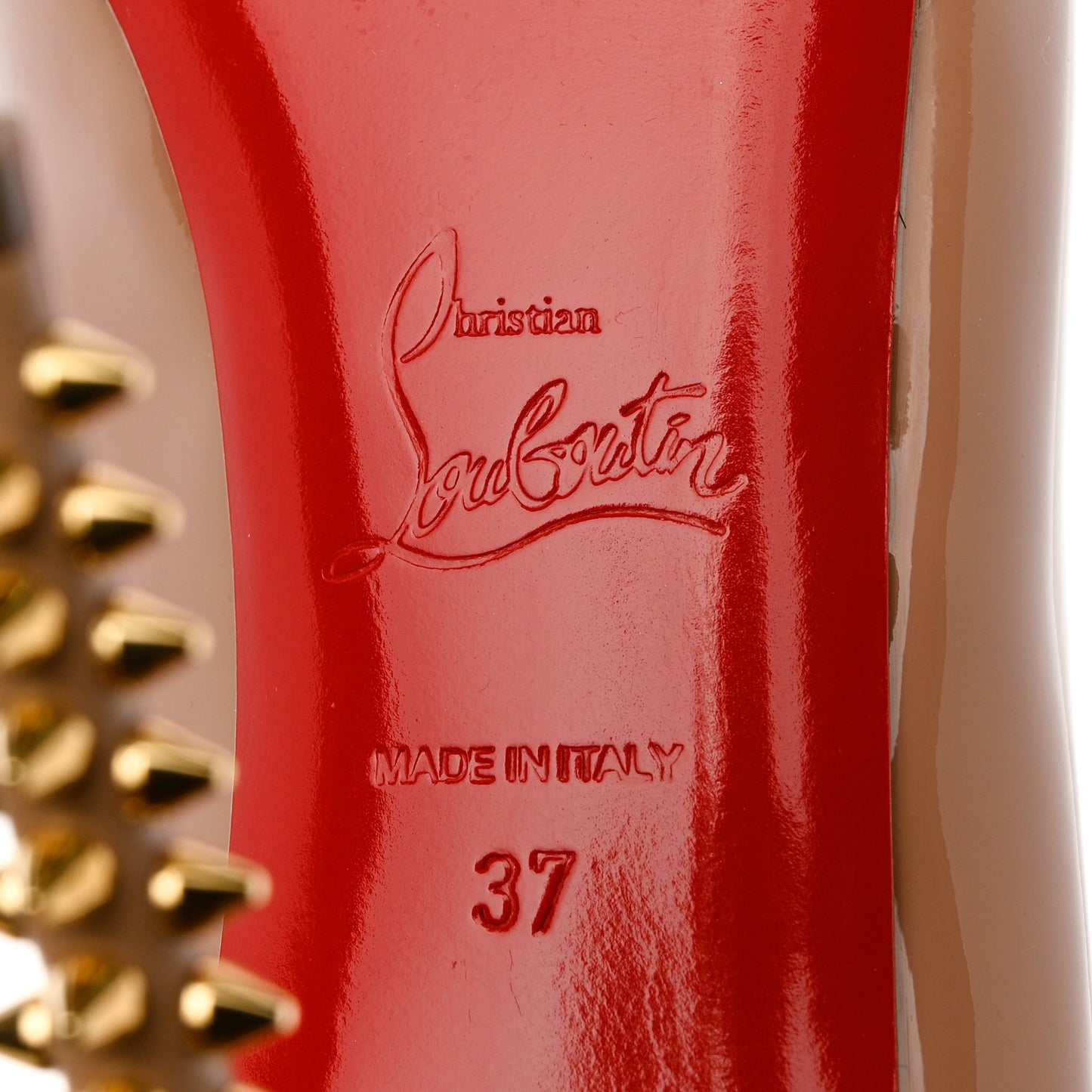 Patent New Very Prive Spikes 120 Pumps 37 Nude