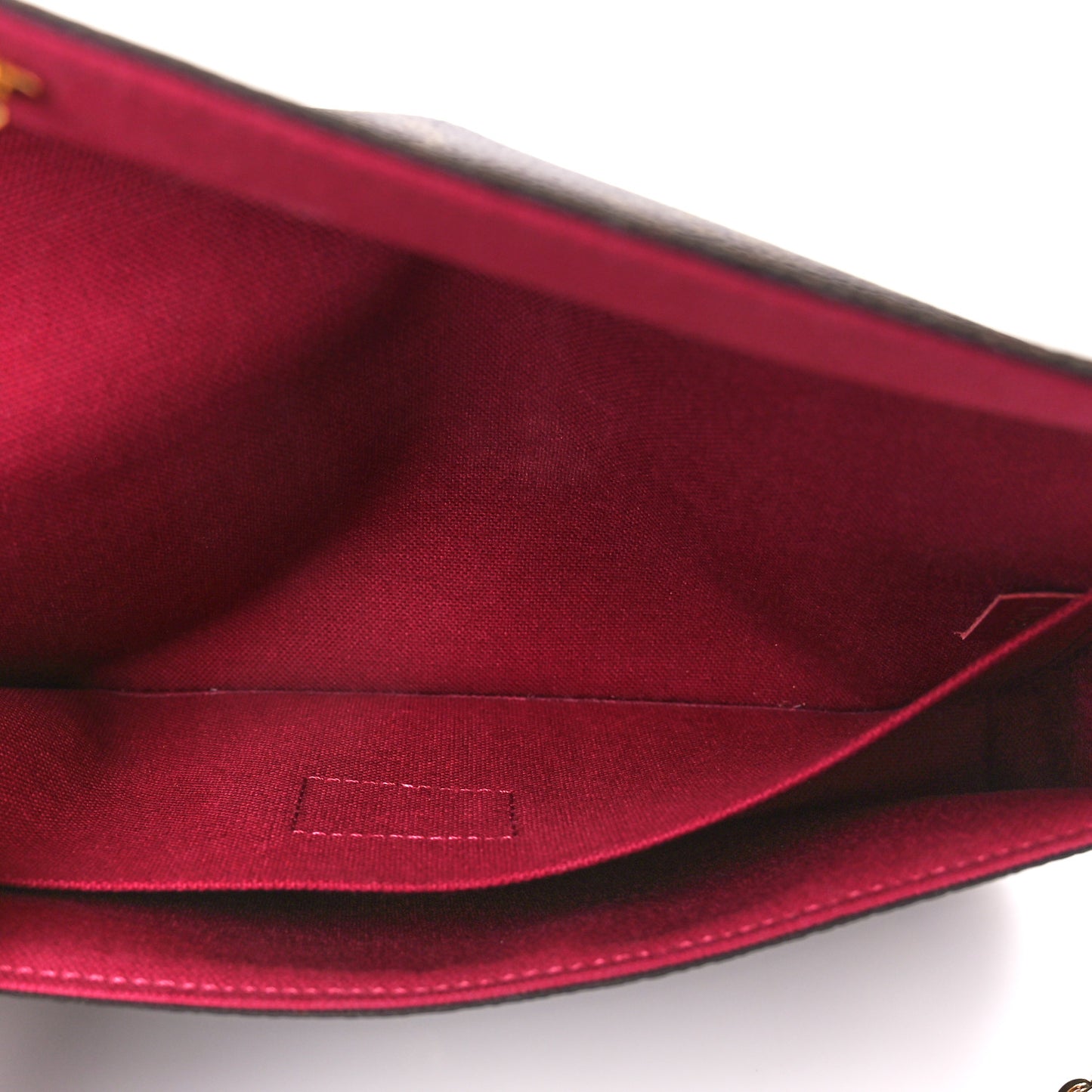 Monogram Pochette Felicie Chain Wallet Fuchsia