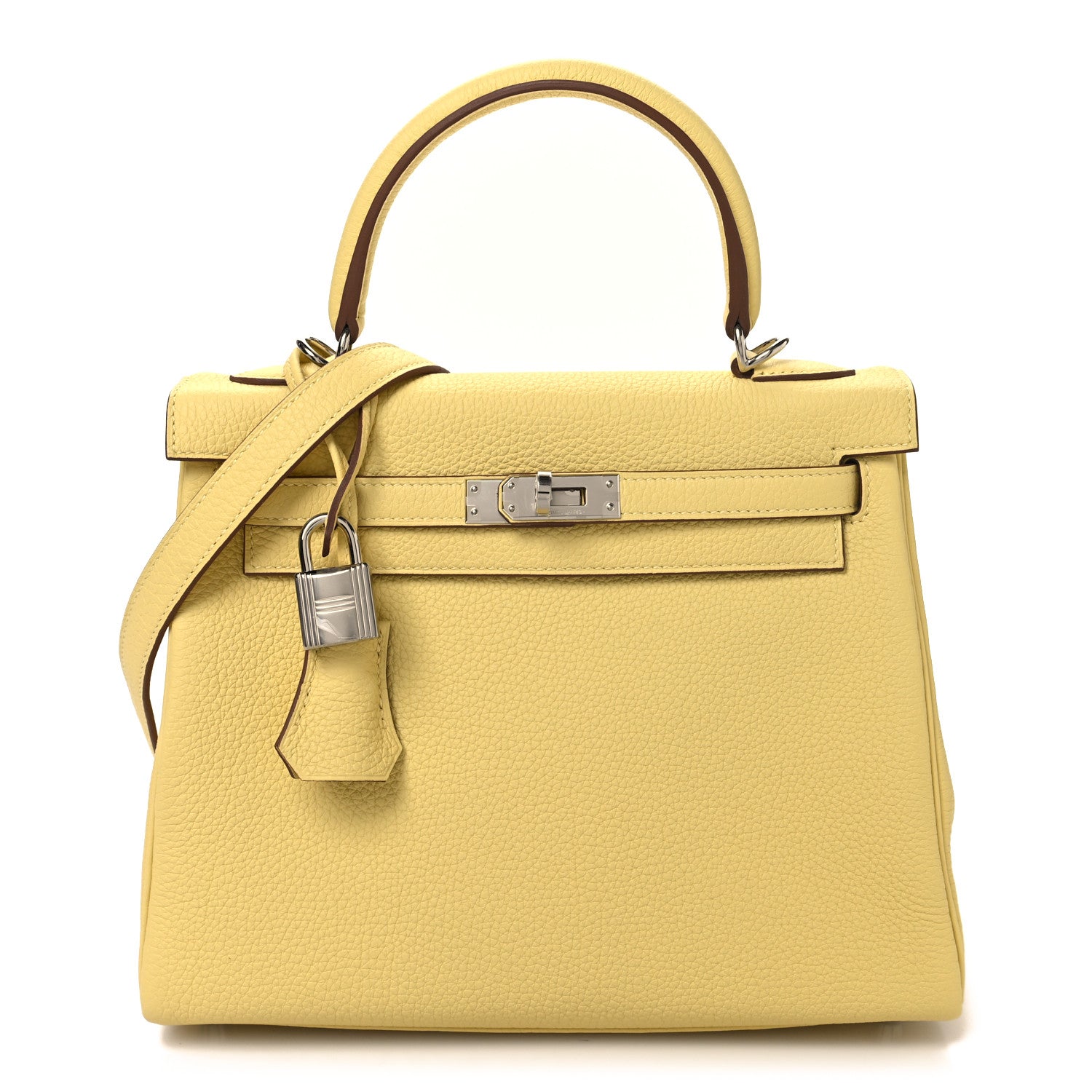Hermes Togo Kelly Retourne 25 Jaune Poussin 1 of 11