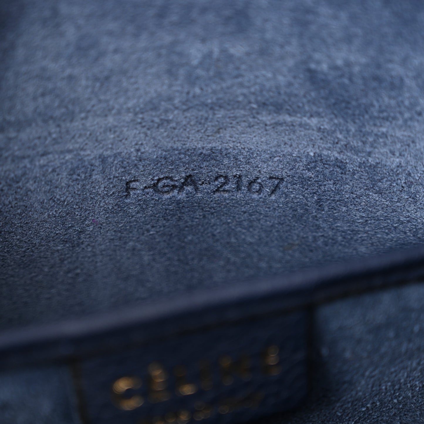 Drummed Calfskin Nano Luggage Marine