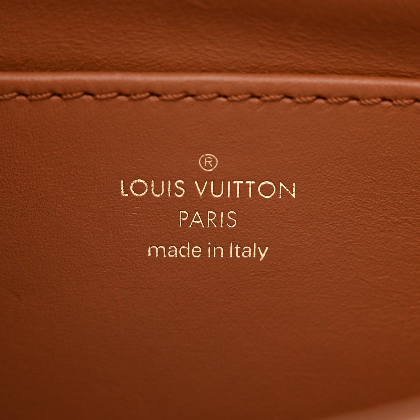 LOUIS VUITTON Lambskin Malletage Top Handle GO-14 MM Tan