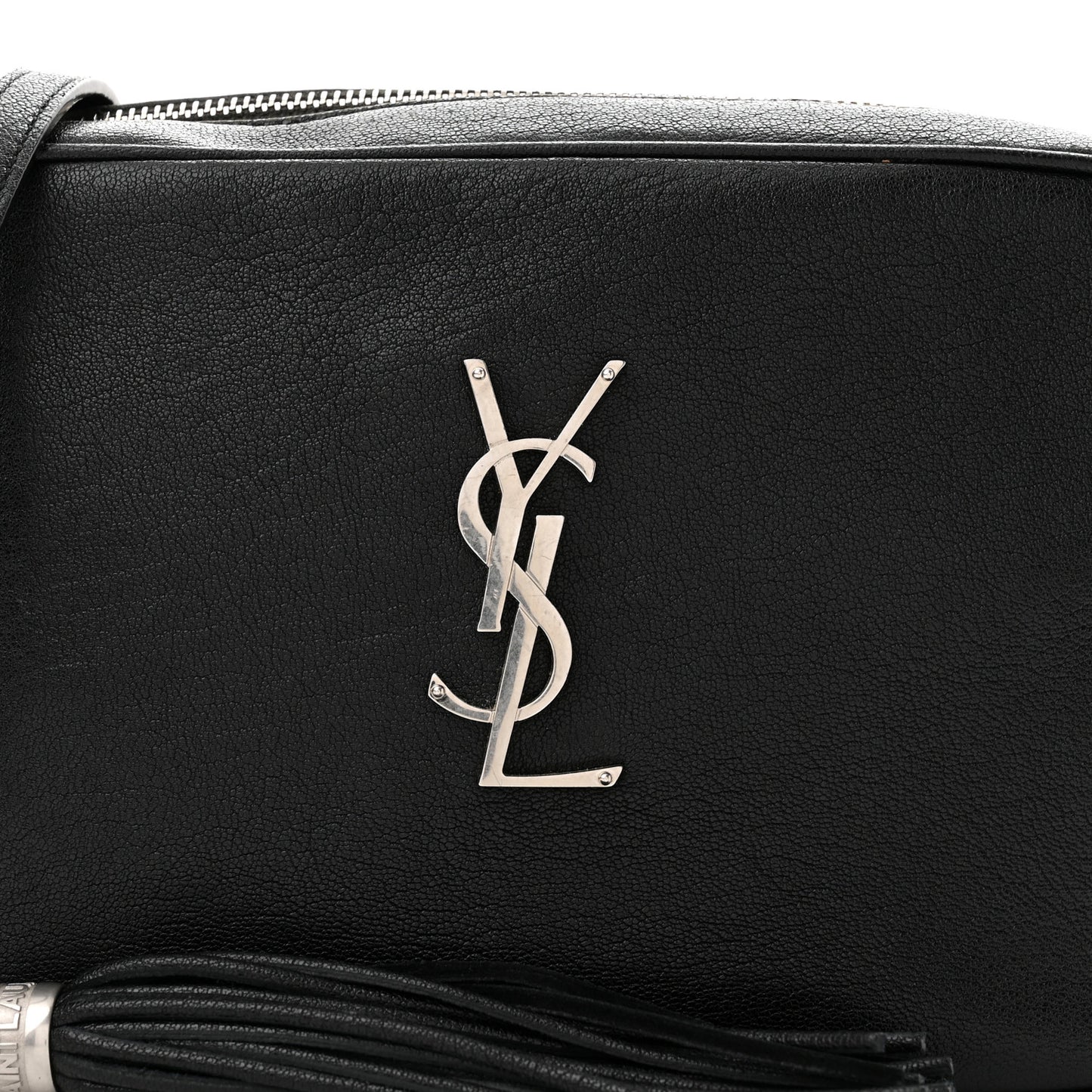 Grained Lambskin Monogram Lou Camera Bag Black