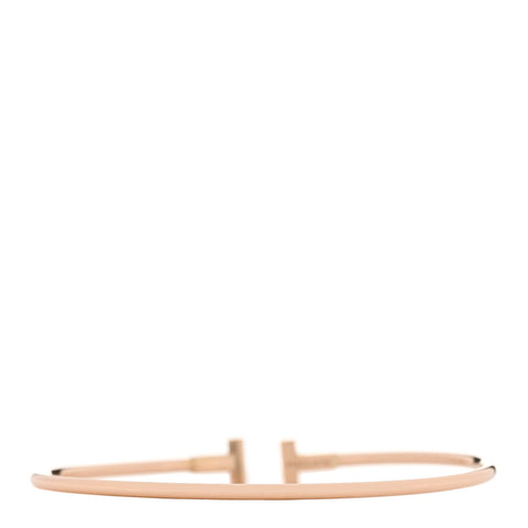 18K Rose Gold Narrow T Wire Bracelet