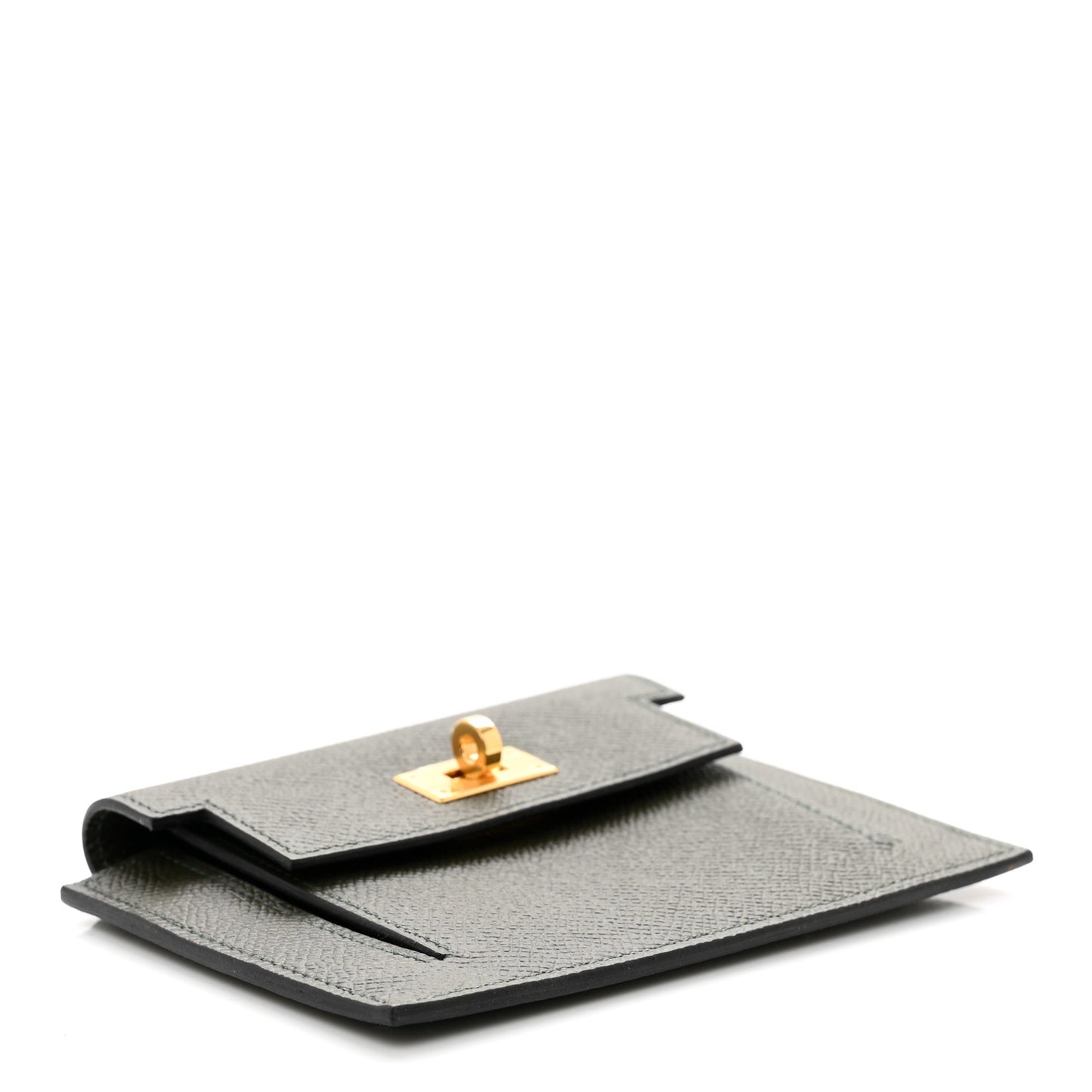 Epsom Kelly Pocket Compact Wallet Vert De Gris