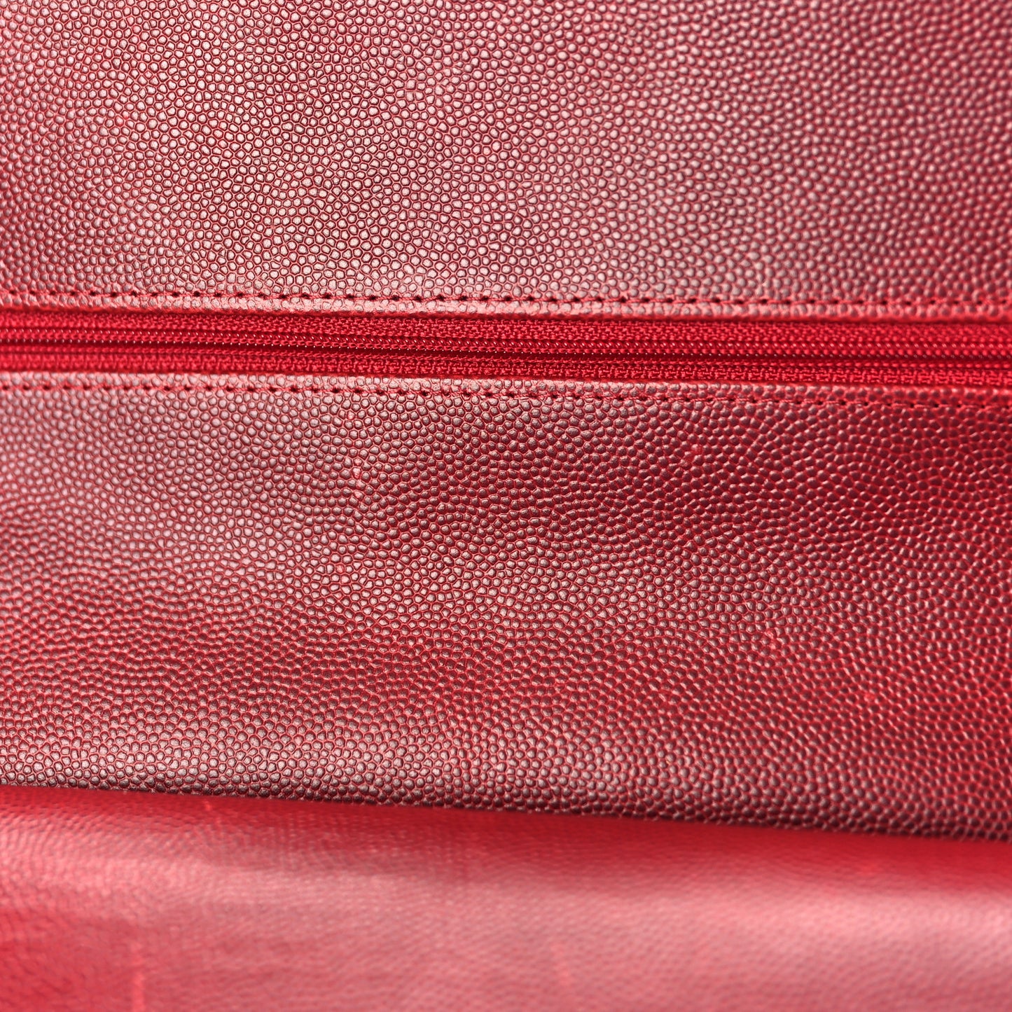 Caviar Quilted Medium Double Flap Dark Red