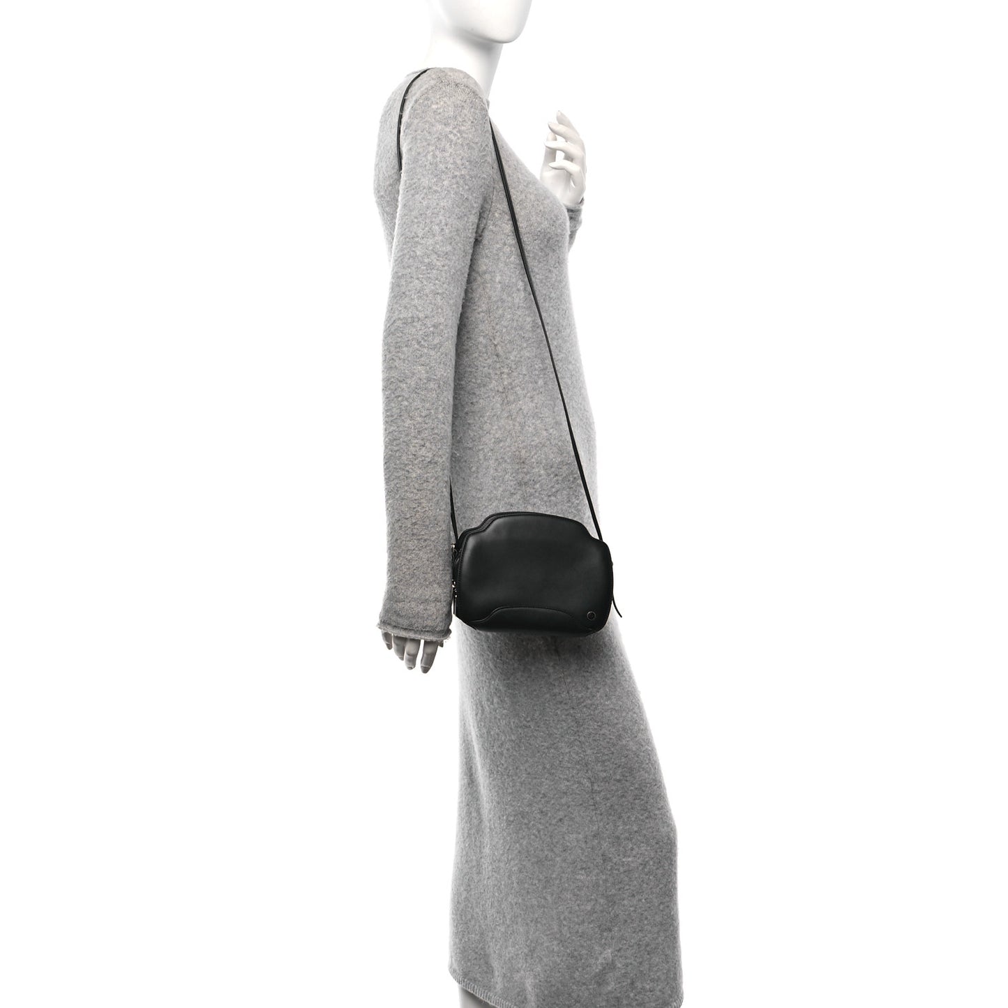 Smooth Calfskin Sesia Crossbody Black