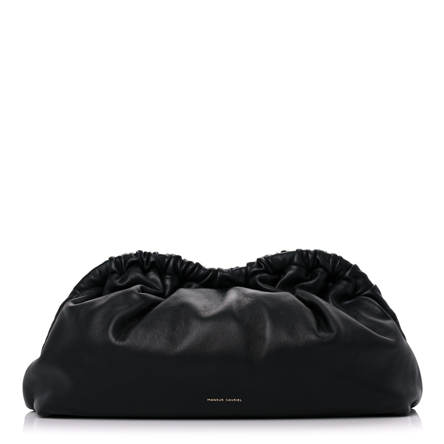 Lambskin Cloud Clutch Black Flamma
