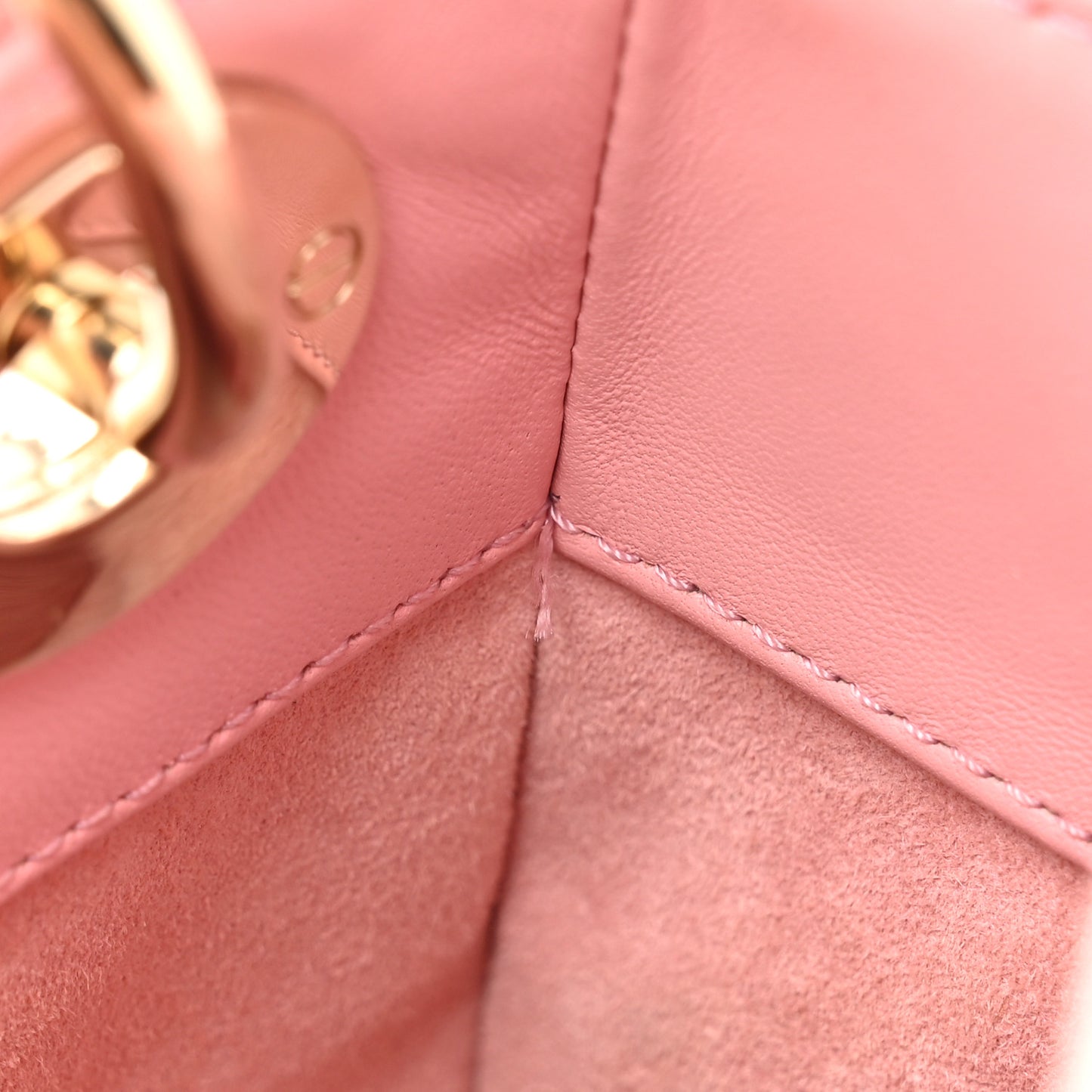 Lambskin Cannage Mini Lady Dior Melacoton