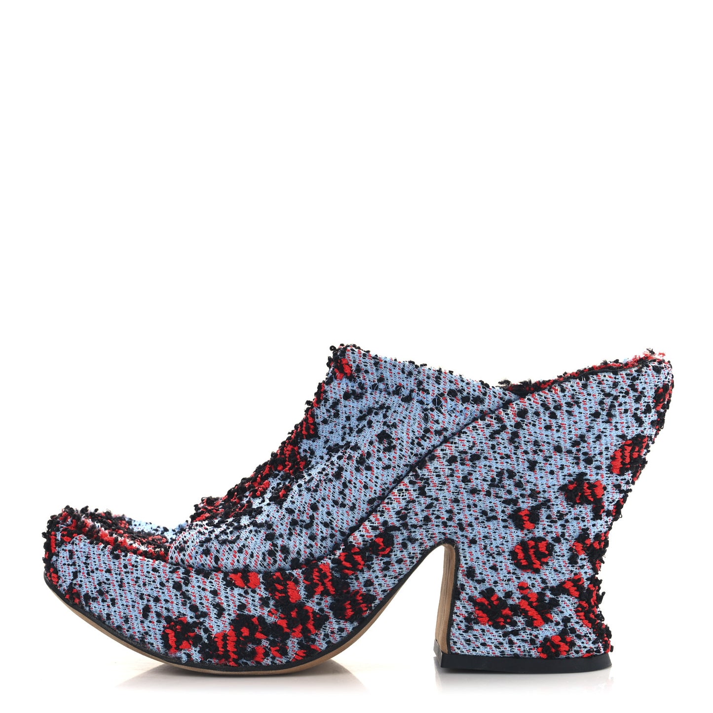 Boucle Slide Platform 115 Wedge Sandals 41 Red Blue