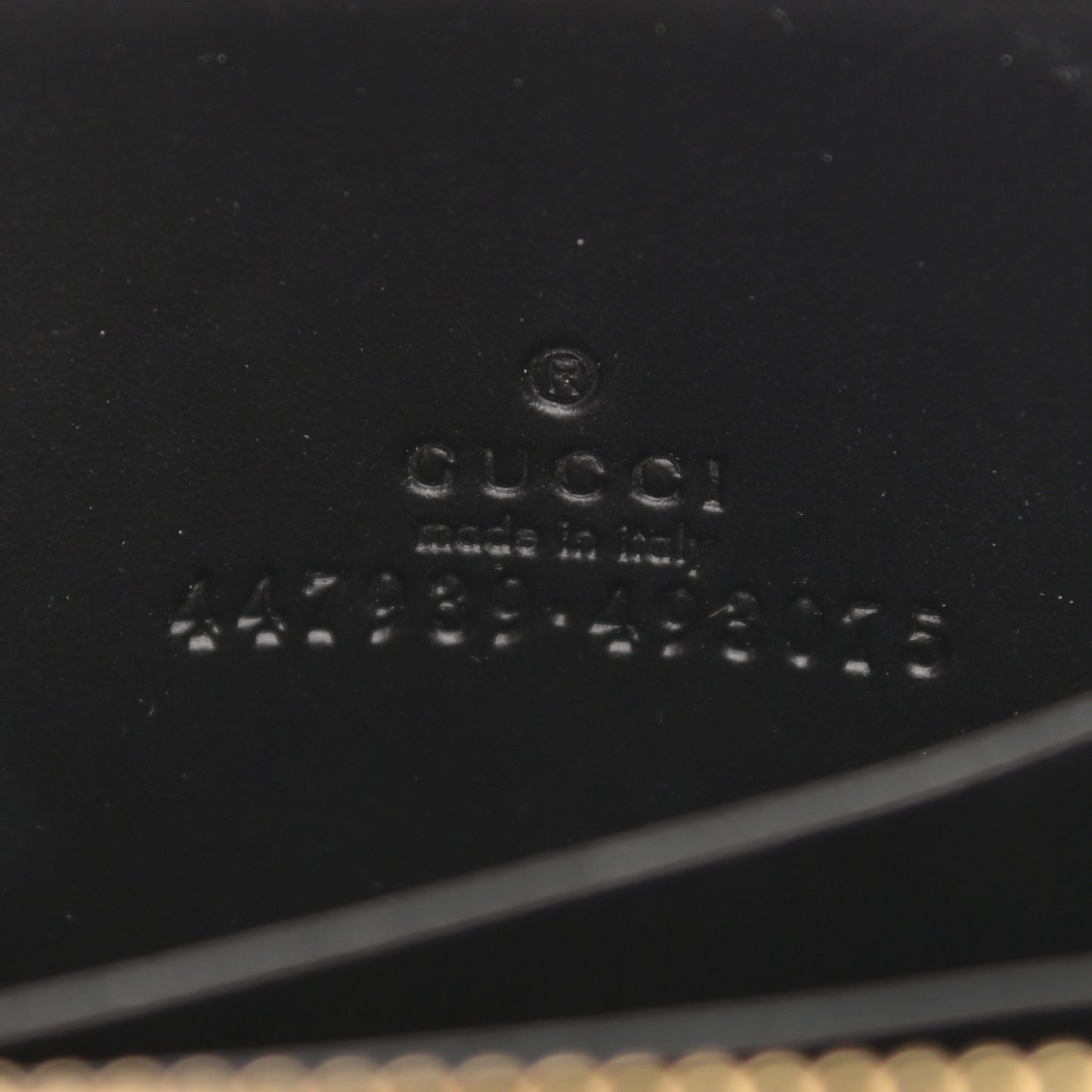 Guccissima Zip Around Card Case Black