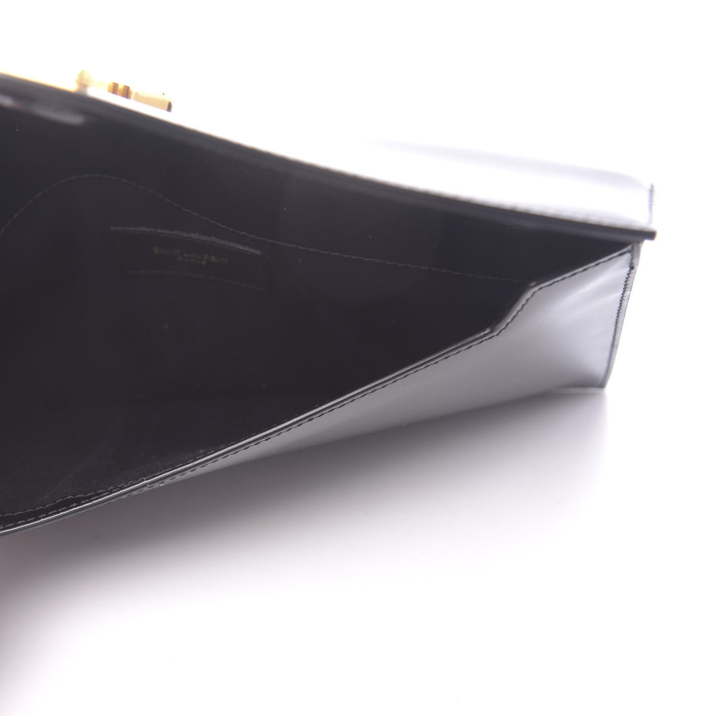 Smooth Shiny Calfskin Monogram Uptown Pouch Black
