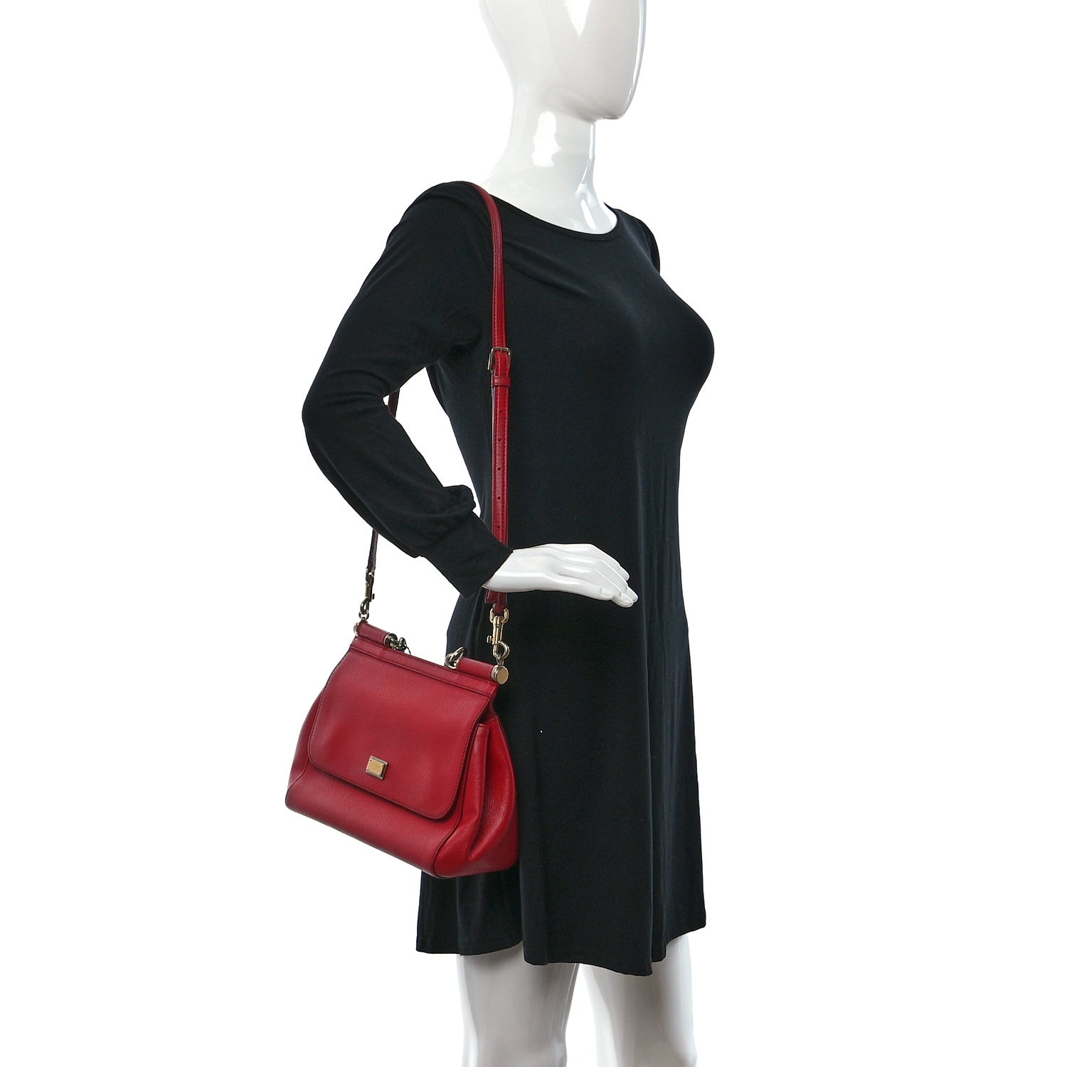 Dolce & Gabbana Dauphine Medium Miss Sicily Satchel Dark Red 2 of 9