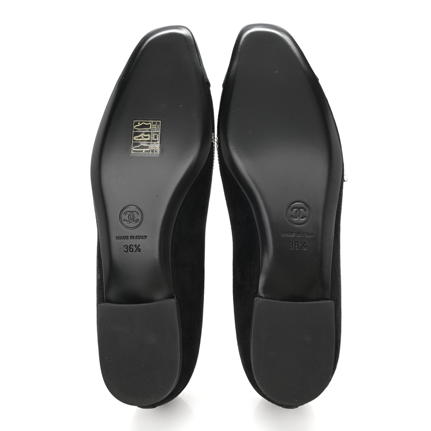 Suede Calfskin Grosgrain Crystal Star Mocassin Loafers 36.5 Black
