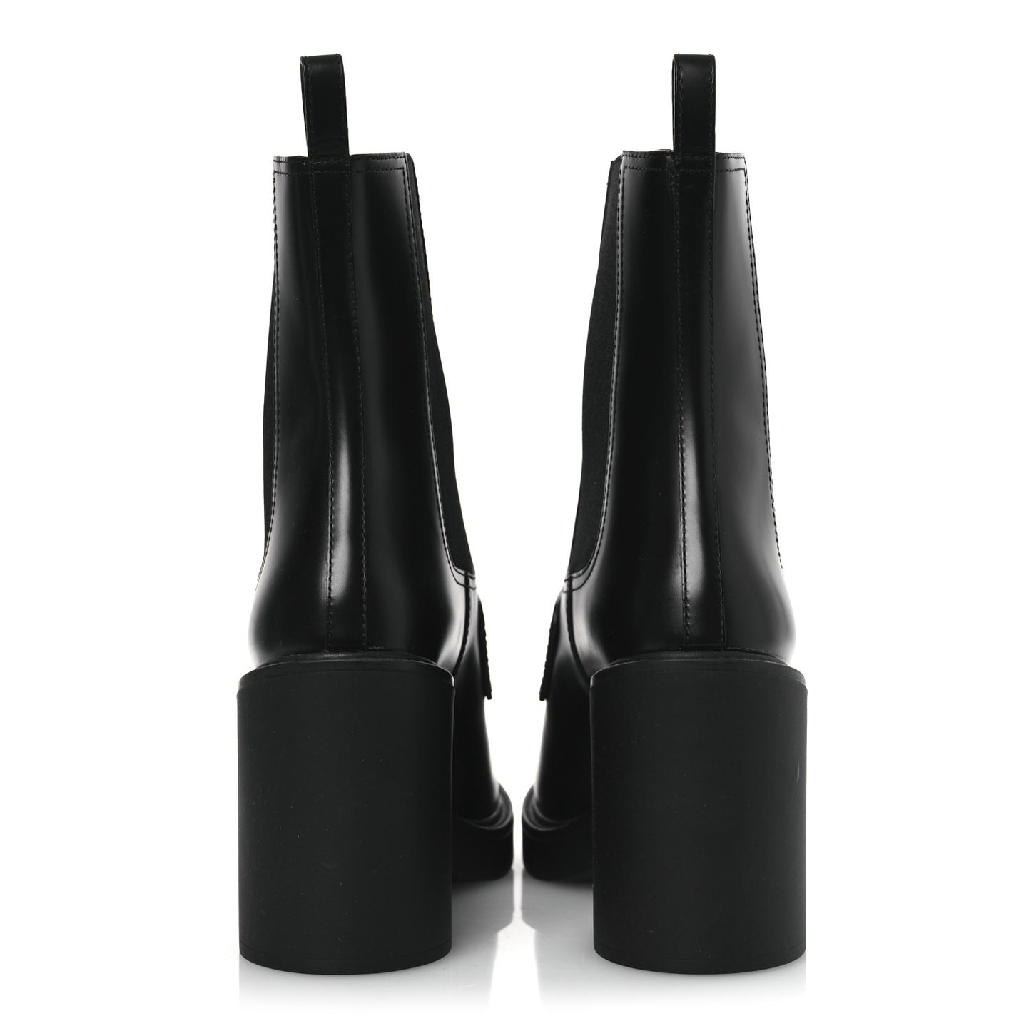 Calfskin Horsebit Ankle Boots 38 Black