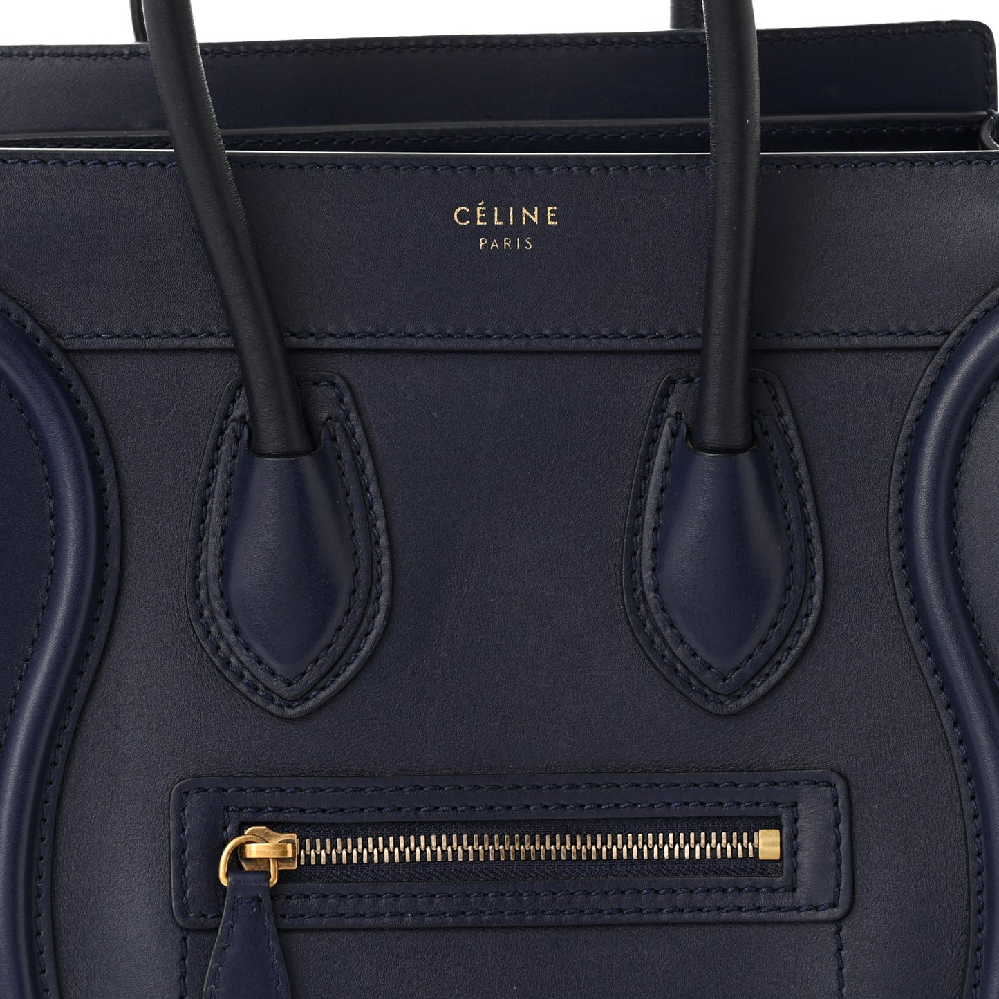 Smooth Calfskin Micro Luggage Navy Blue