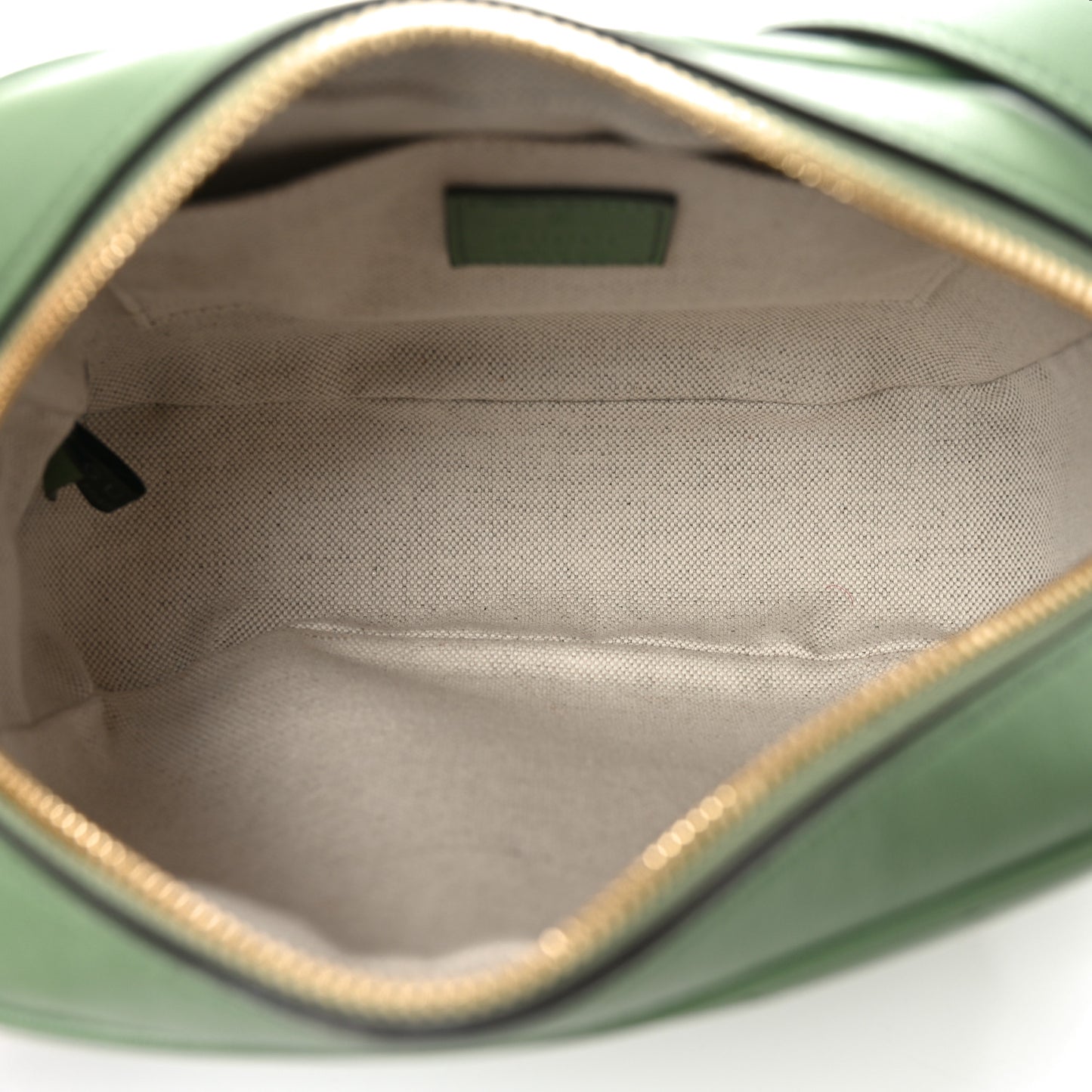 Sakai Be Green Calfskin Diagonal Stitched Small Blondie Shoulder Bag Green Soil Grass
