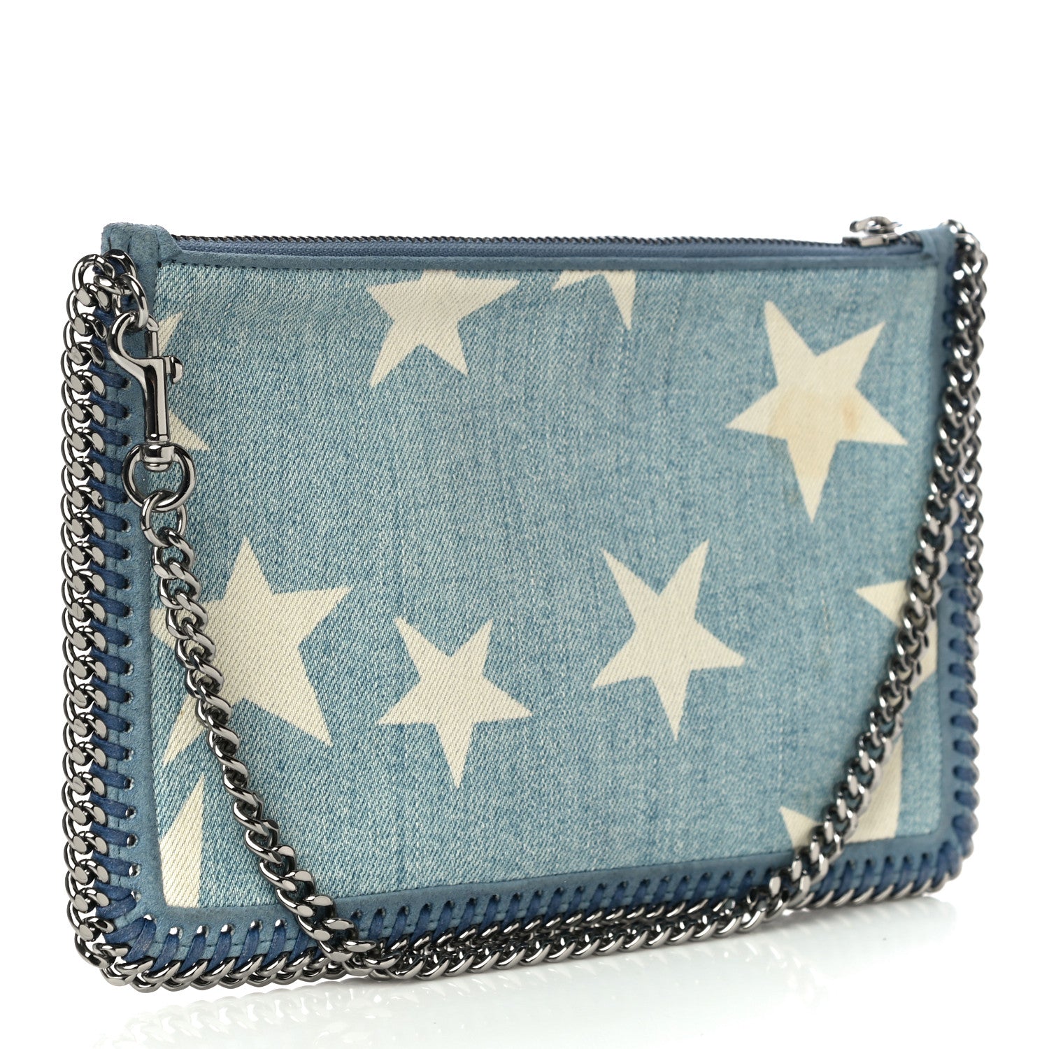 Stella McCartney Denim Star Falabella Clutch Blue 2 of 9