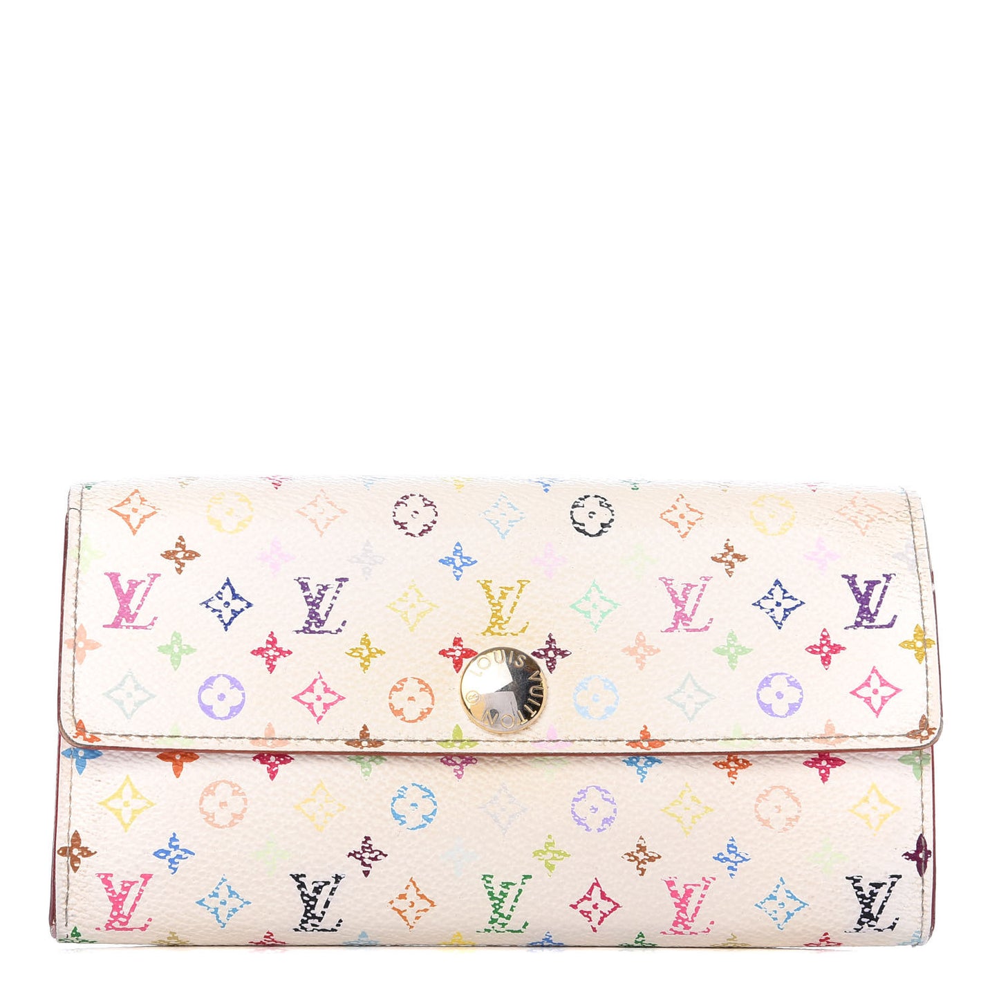 Monogram Multicolor Sarah Wallet White Litchi