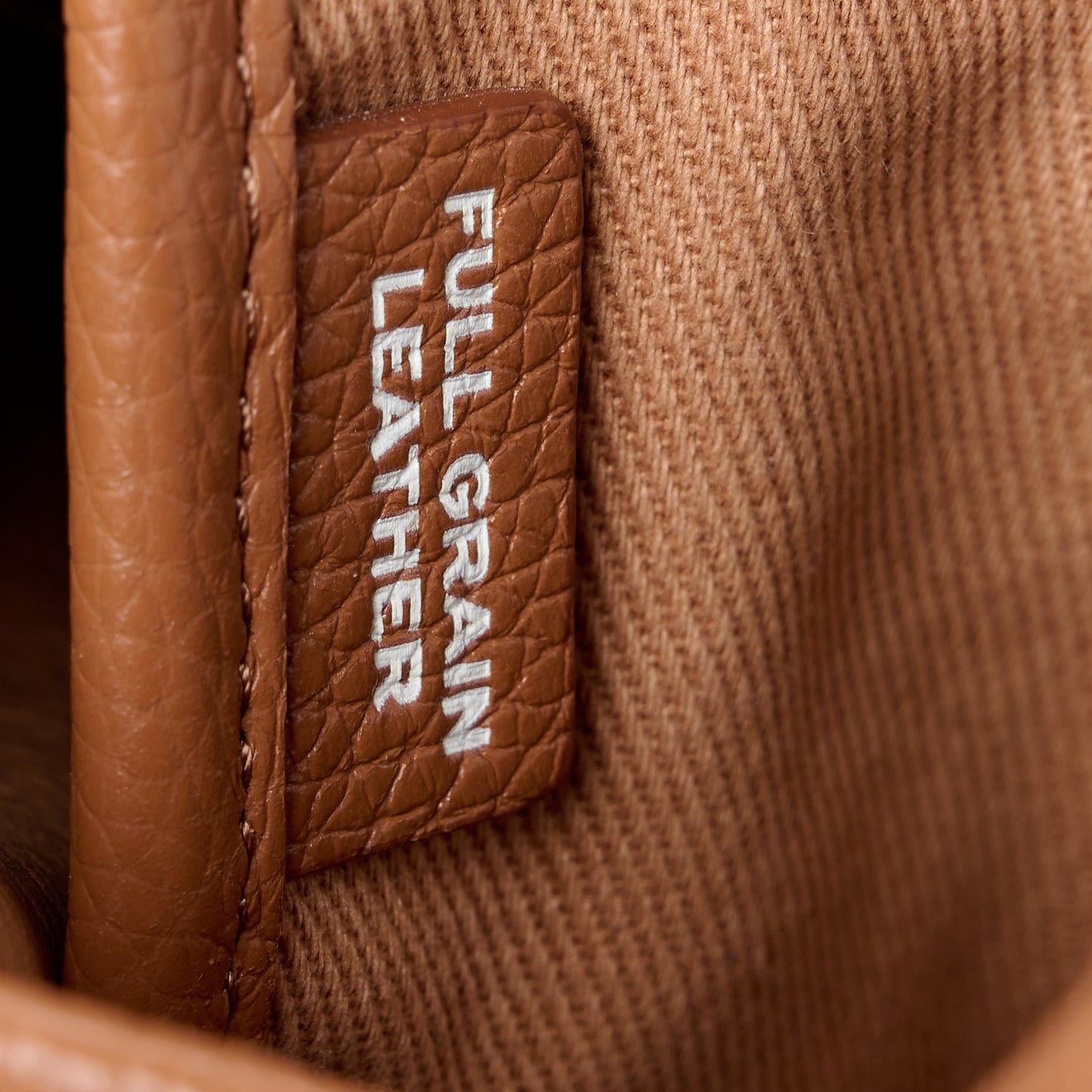 Grained Calfskin Small The Tote Bag Argan Oil