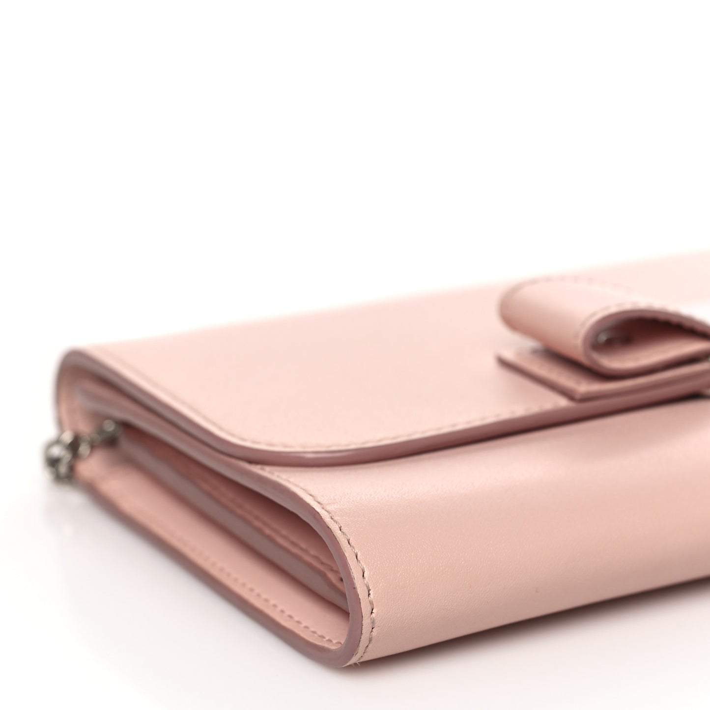 SALVATORE FERRAGAMO Calfskin Vara Bow Chain Flap Crossbody Pink