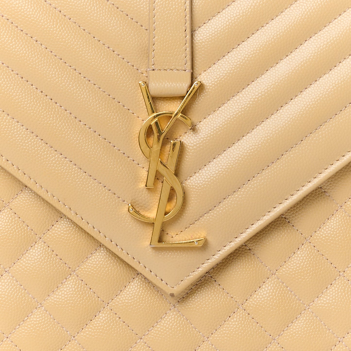 Grain De Poudre Textured Mixed Matelasse Triquilt Large Monogram Satchel Dark Beige
