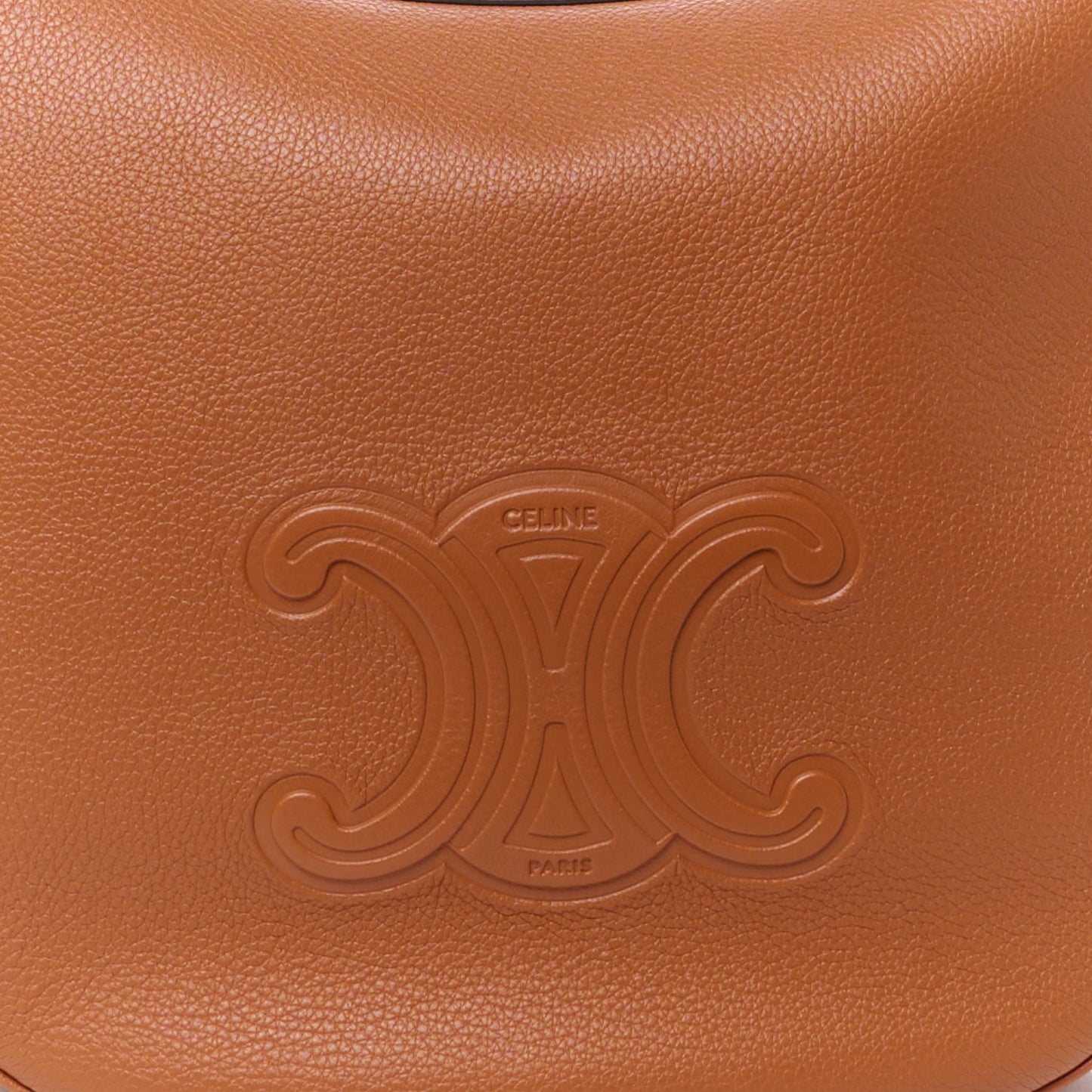 Supple Calfskin Medium Triomphe Heloise Shoulder Bag Tan
