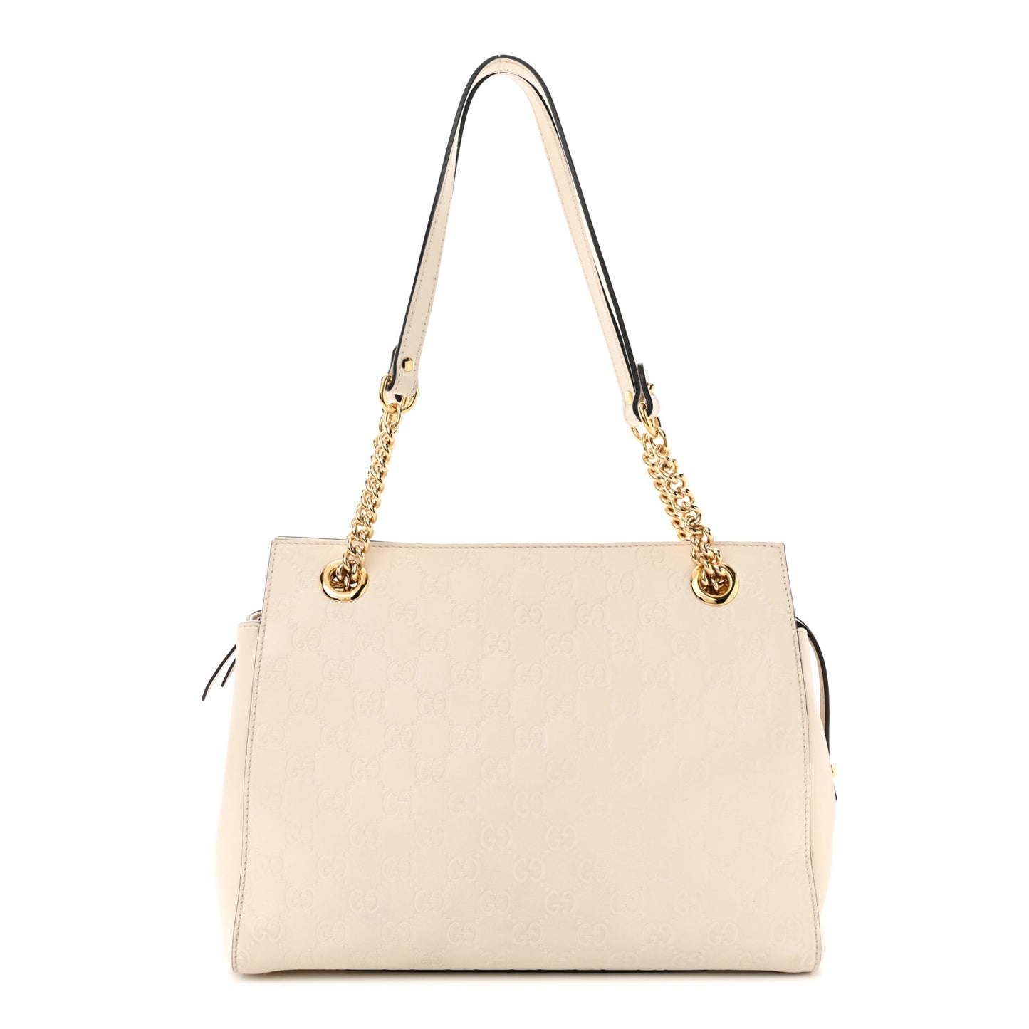 Guccissima Signature Medium Shoulder Tote Bag Mystic White