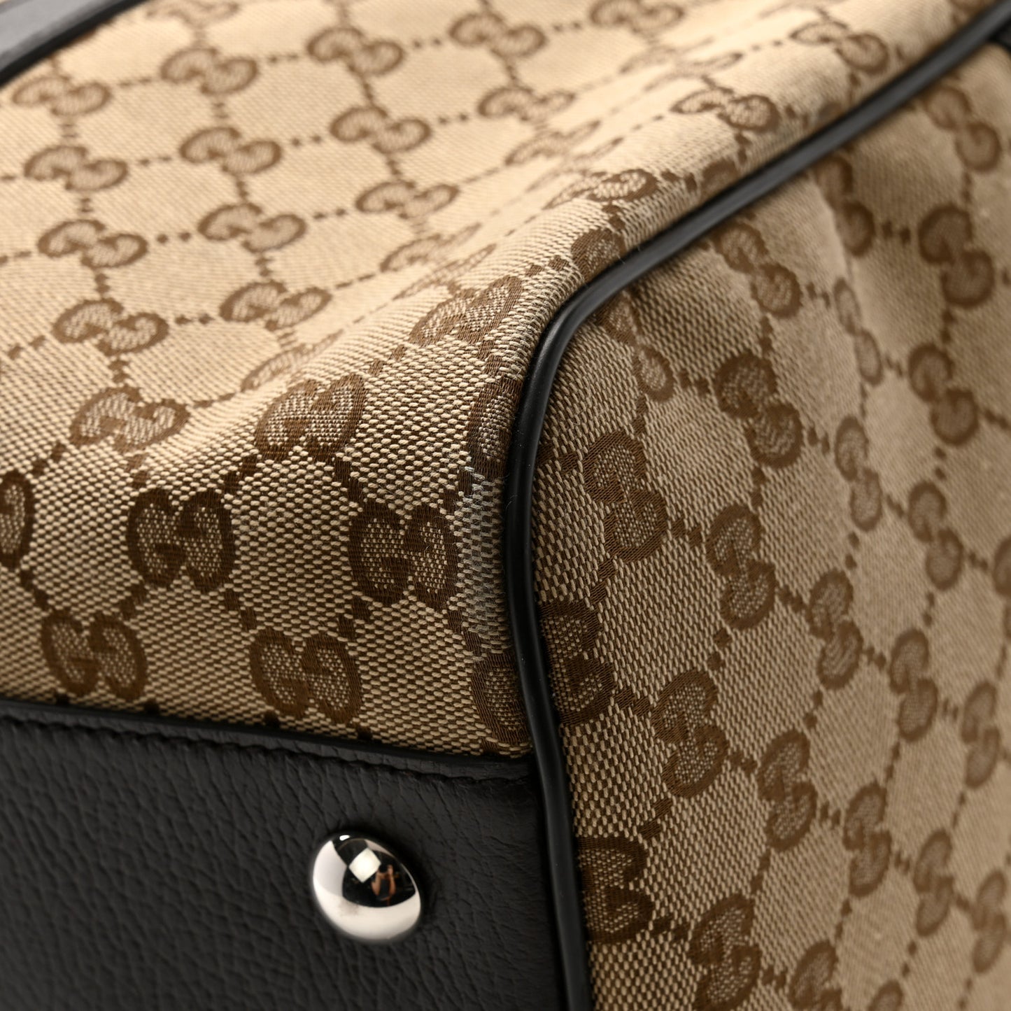 Monogram Dollar Calfskin Boston Duffle Bag Beige Ebony Testa di Moro Marrone Scuro