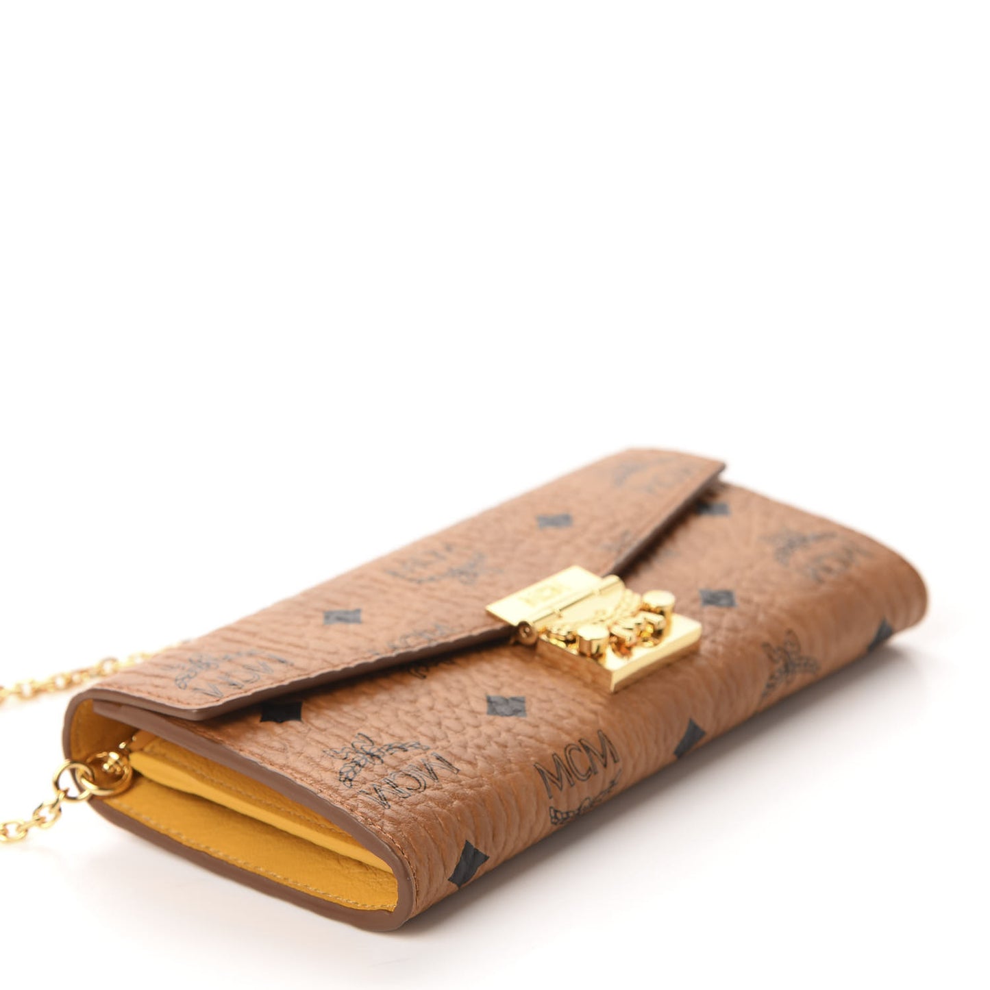 Visetos Large Patricia Wallet On Chain Cognac