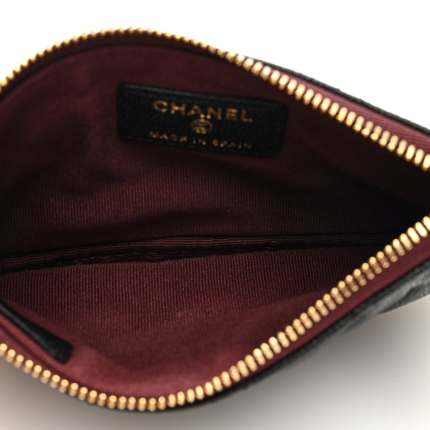 Caviar Quilted Small Cosmetic Case Black