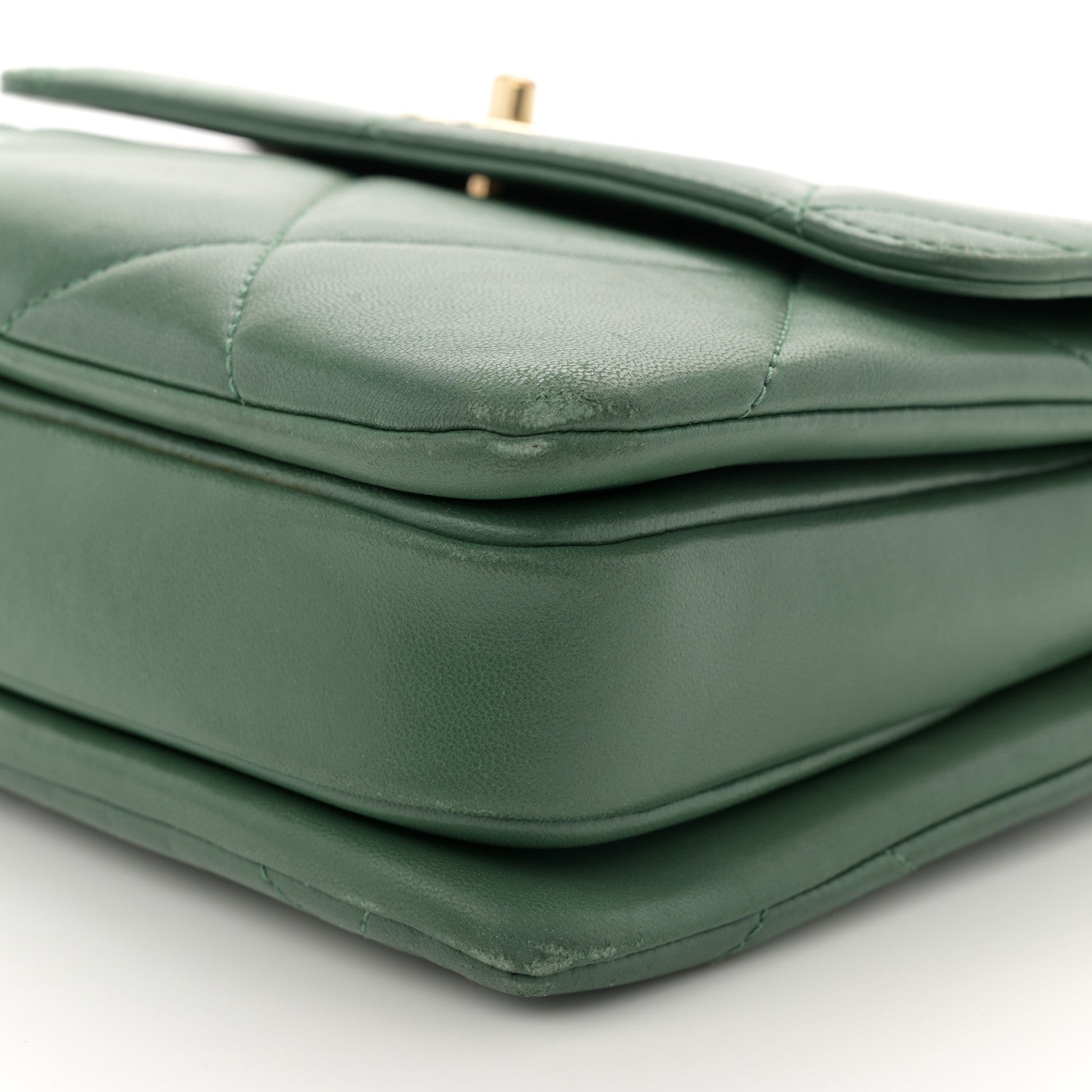Chanel Lambskin Quilted Small Trendy CC Flap Dual Handle Bag Green 10 of 14