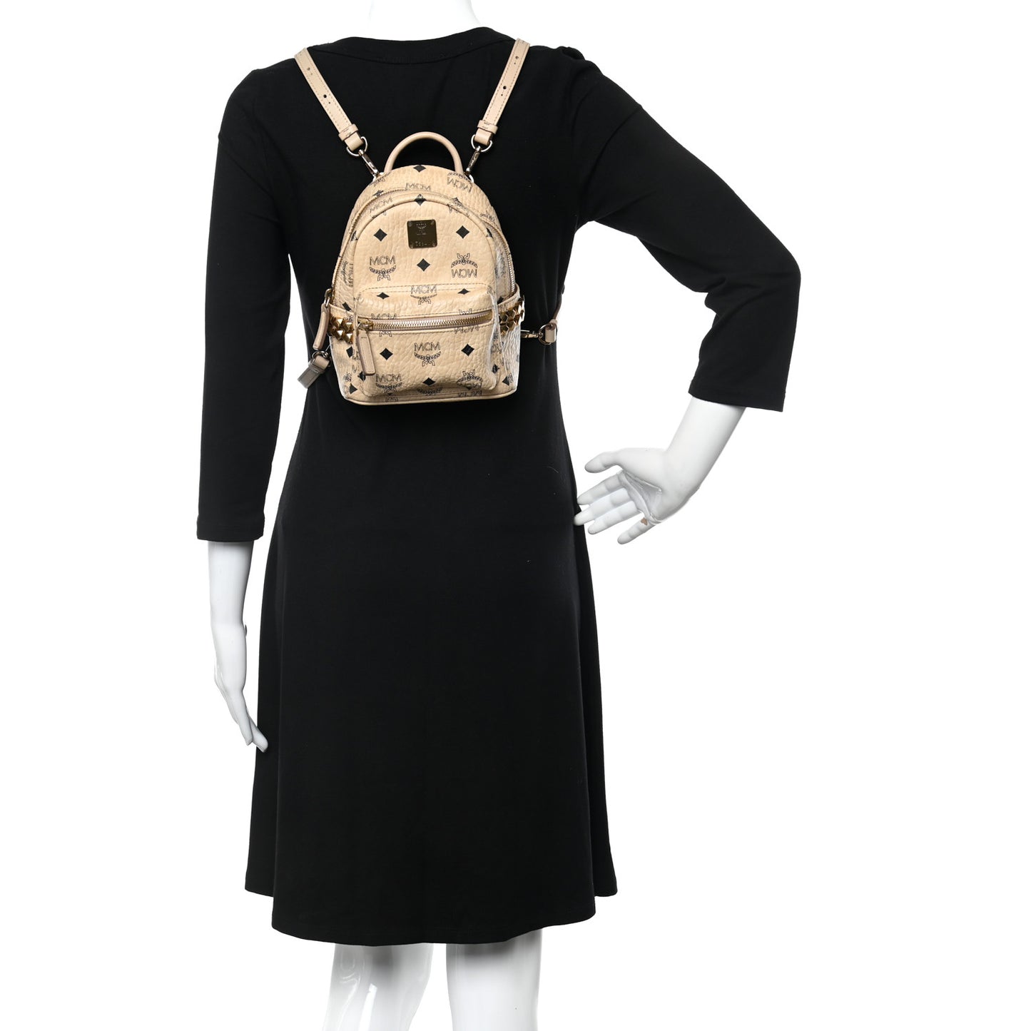 Visetos Side Stud X-Mini Stark Bebe Boo Backpack Beige