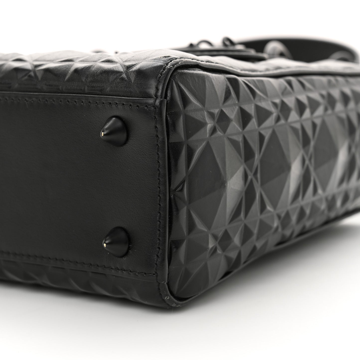 Calfskin Cannage Diamond Small My ABCDior Lady Dior Black