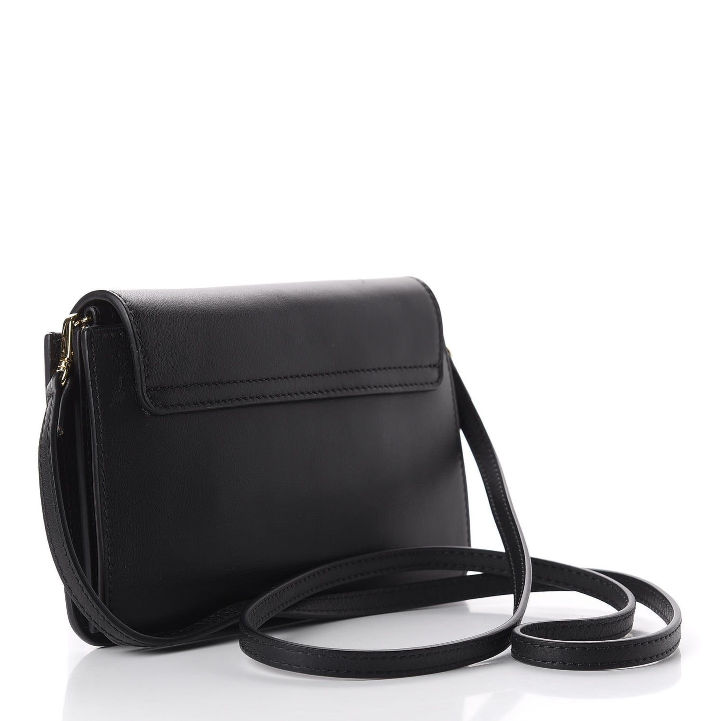 Smooth Calfskin Drew Bijou Clutch Black