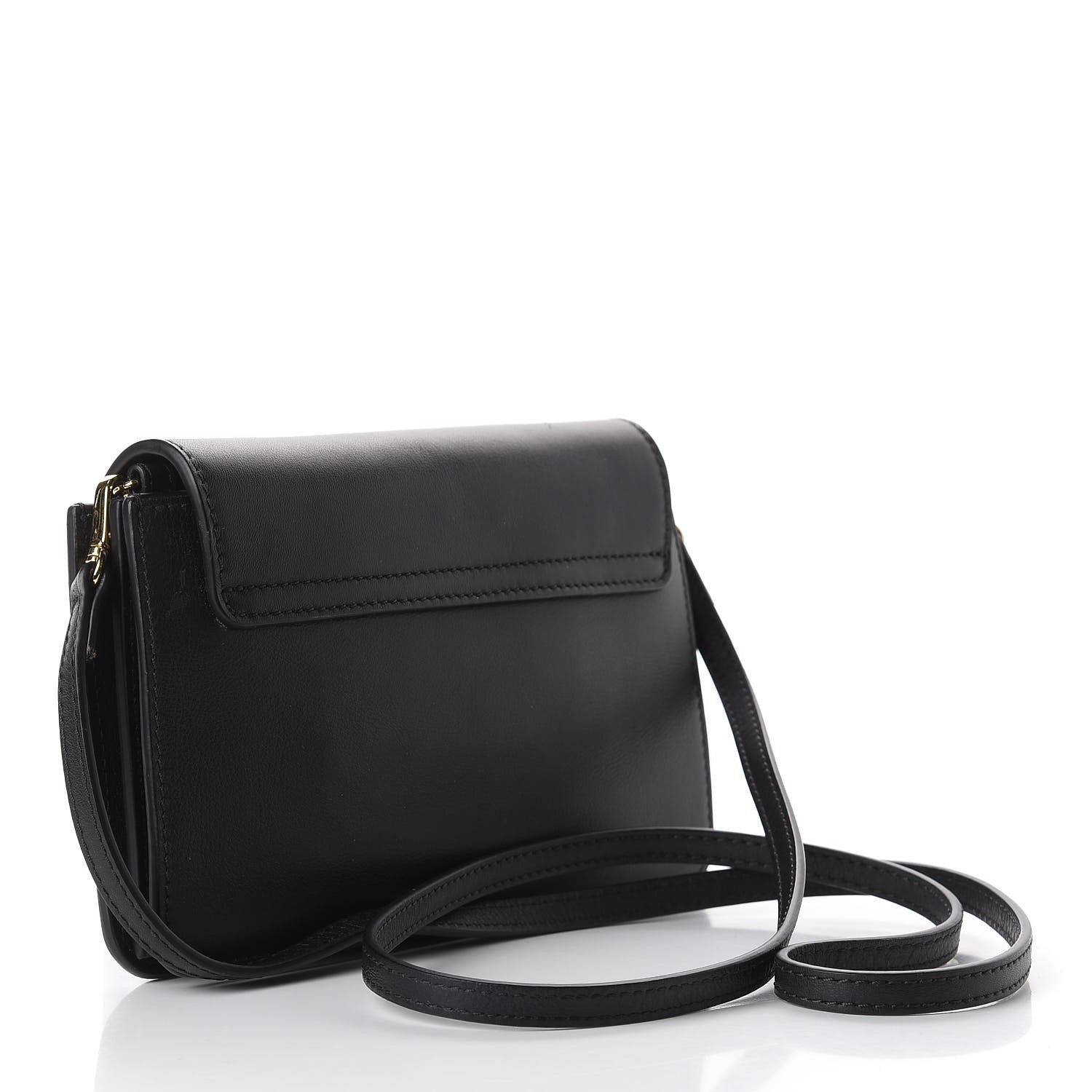 Chloe Smooth Calfskin Drew Bijou Clutch Black 3 of 11
