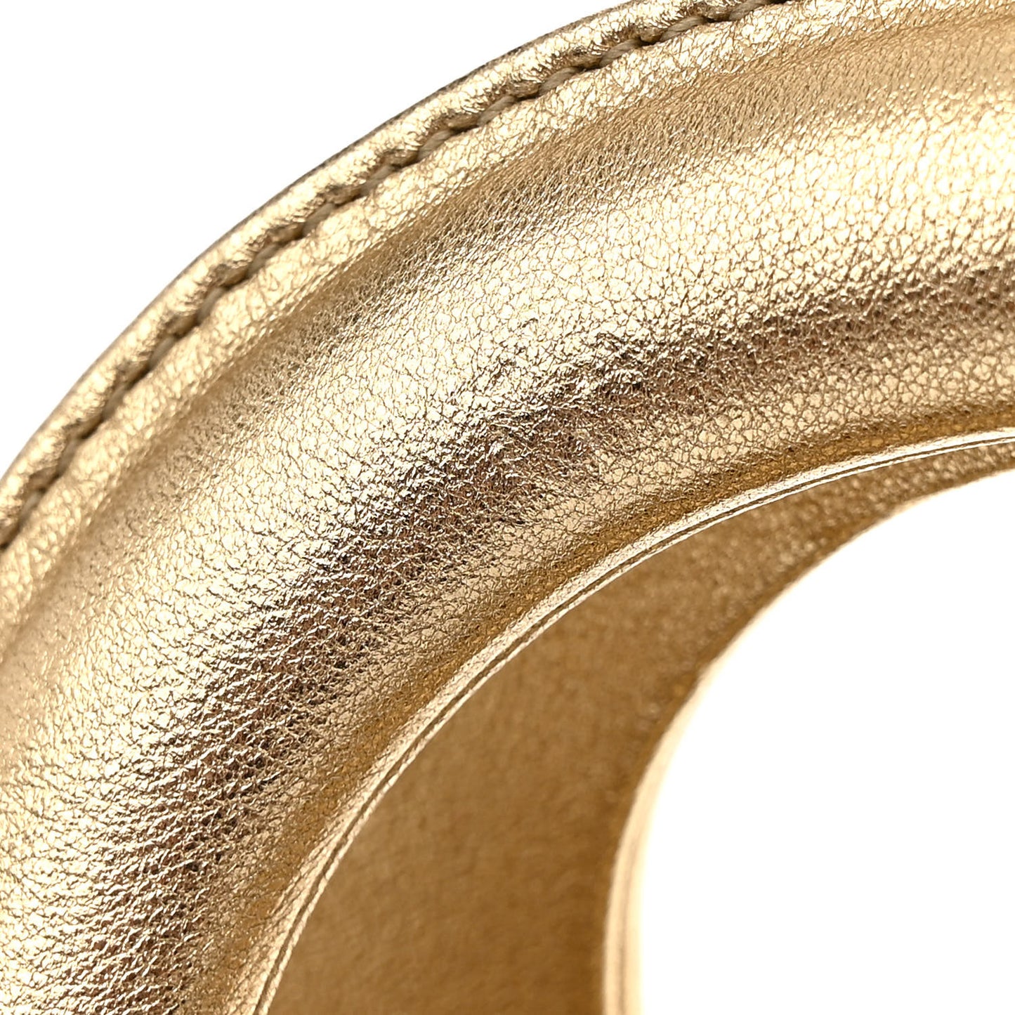 Metallic Calfskin Bead Embroidery Mini Lady Dior Gold
