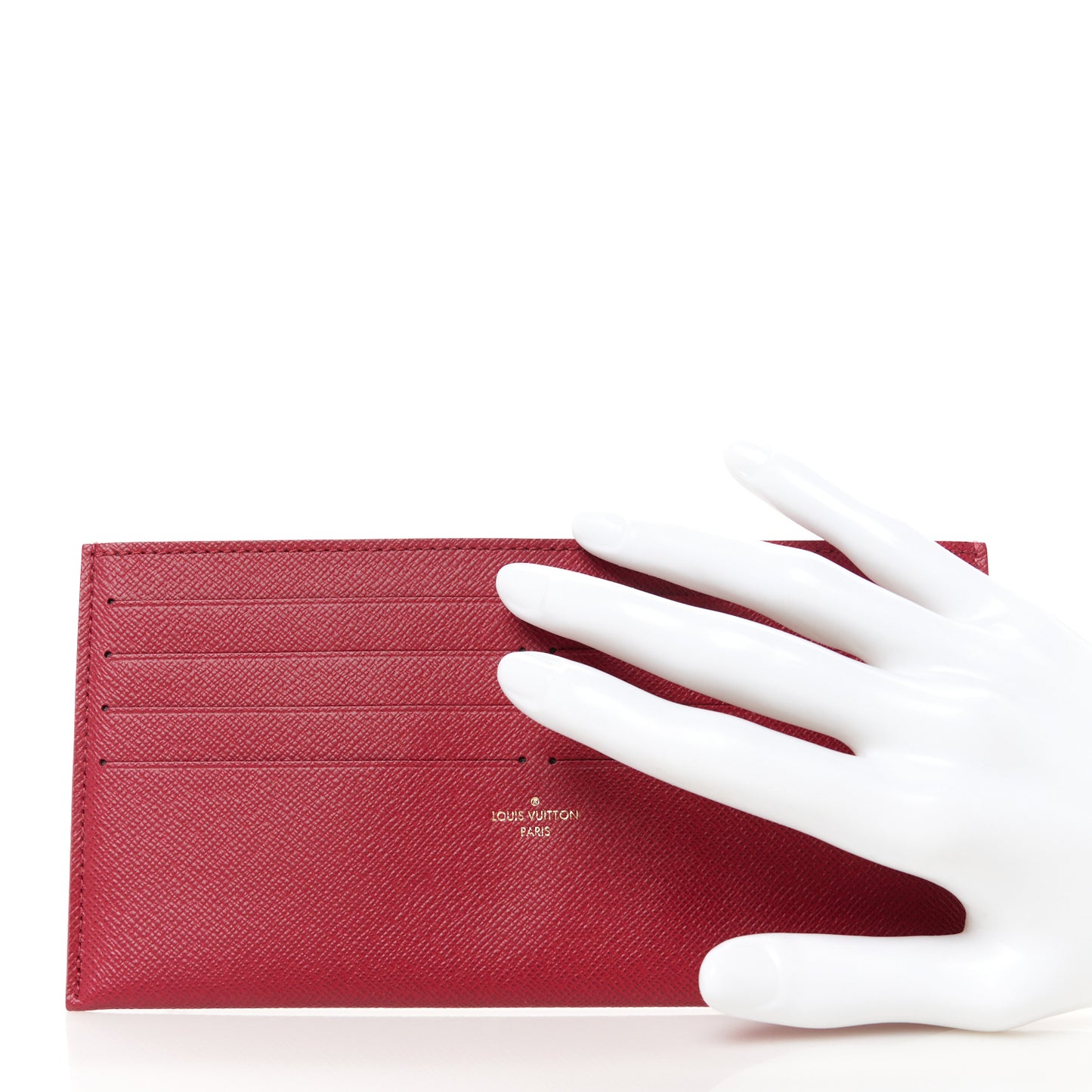 Calfskin Felicie Card Holder Insert Fuchsia