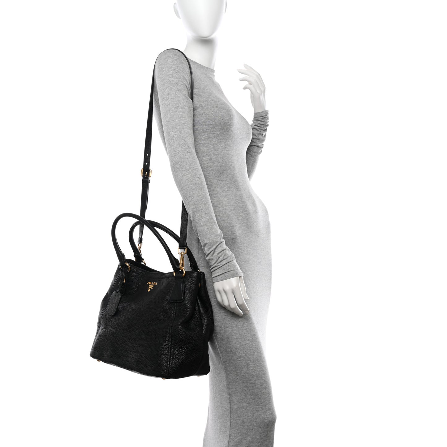 Vitello Daino Tote Black
