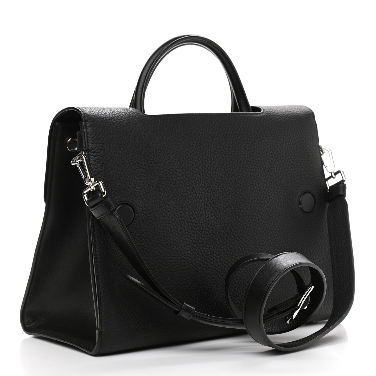 Grained Calfskin Medium Diorever Flap Black