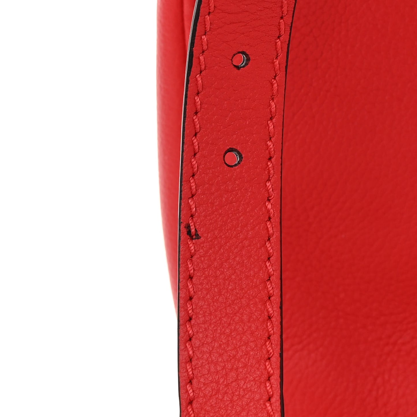 Grained Calfskin La Medusa Bucket Bag Red