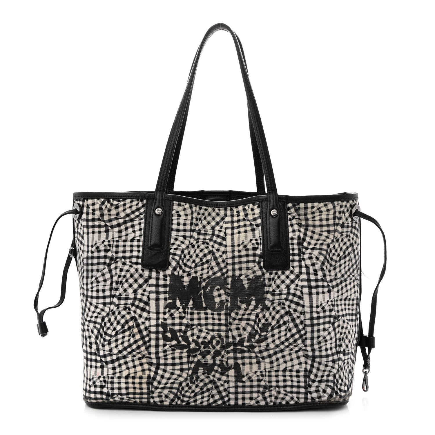 MCM Visetos Medium Liz Reversible Shopper Tote Black 14 of 23
