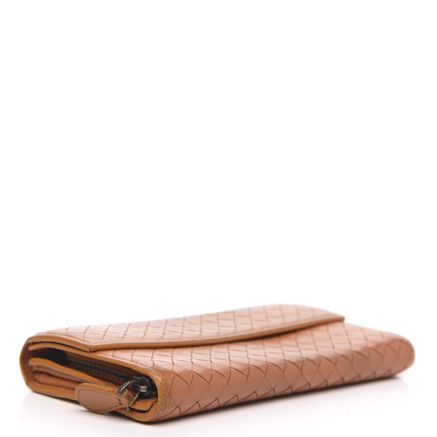 Nappa Intrecciato Continental Flap Wallet Topaz