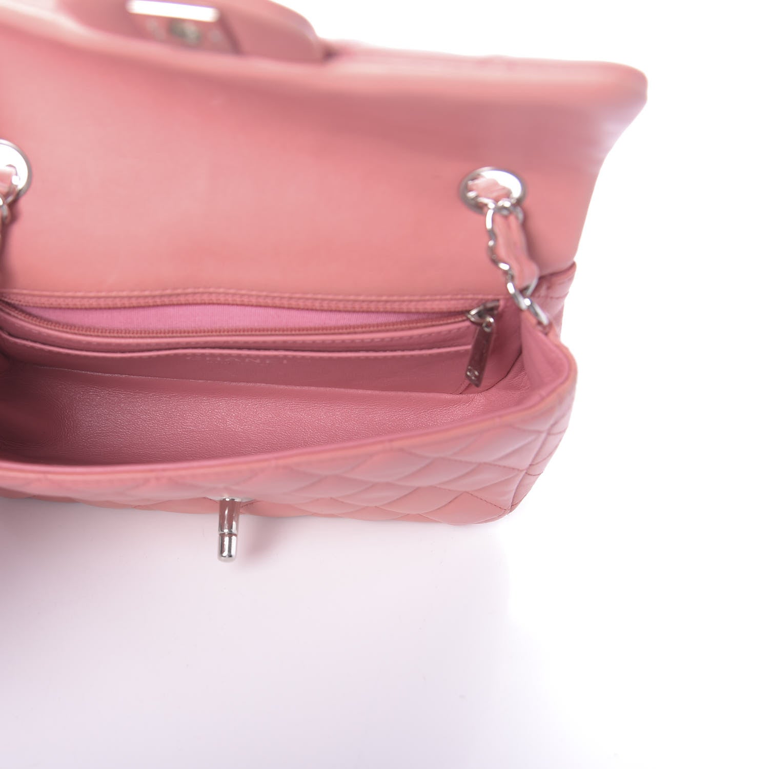 Chanel Lambskin Quilted Mini Rectangular Flap Pink 5 of 12