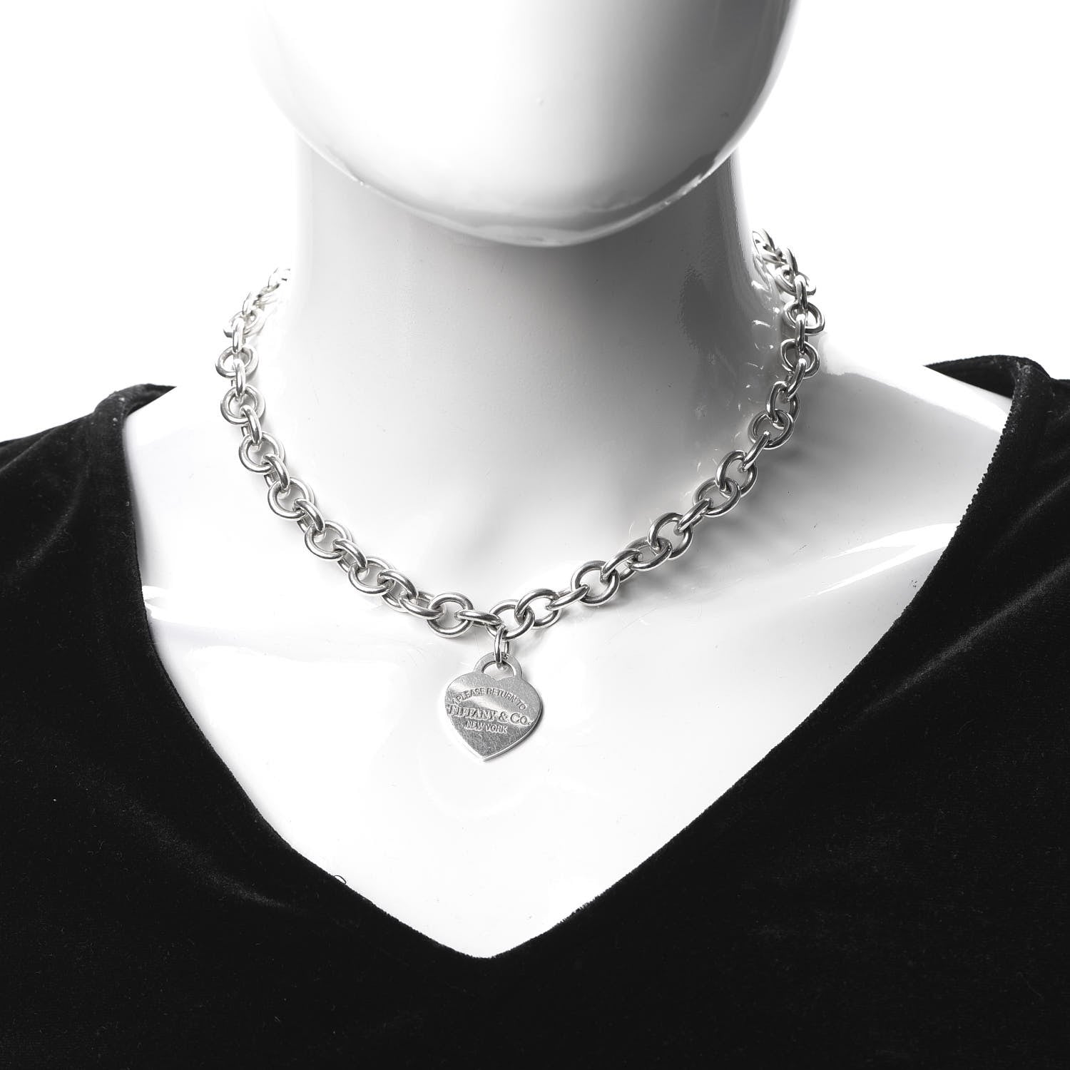Tiffany Sterling Silver Return to Heart Tag Pendant Necklace 2 of 6