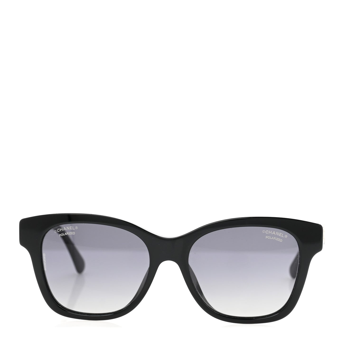 Acetate Polarized Pearl CC Square Sunglasses 5482-H-A Black