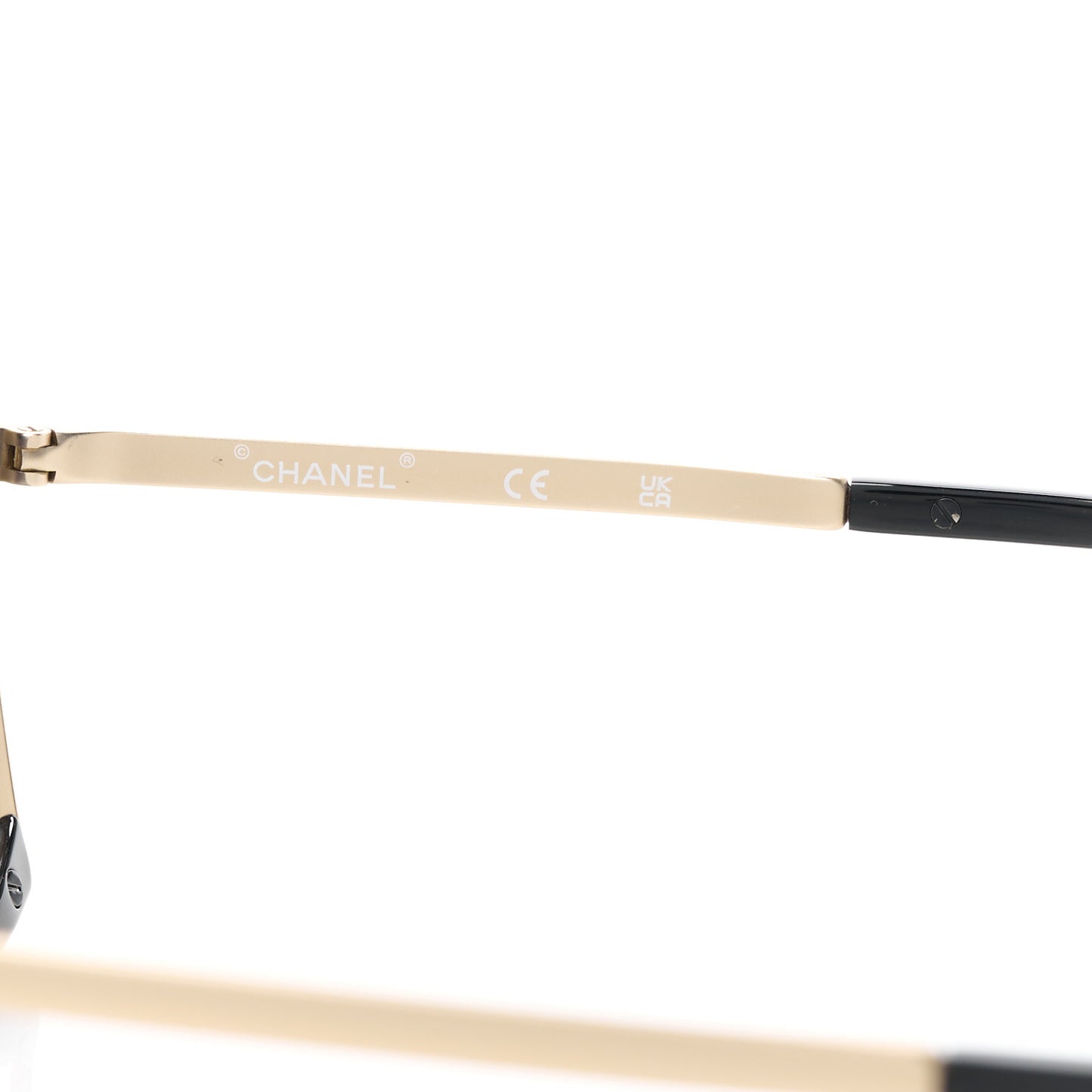 Acetate Metal Logo Square Sunglasses 71545A Black Gold
