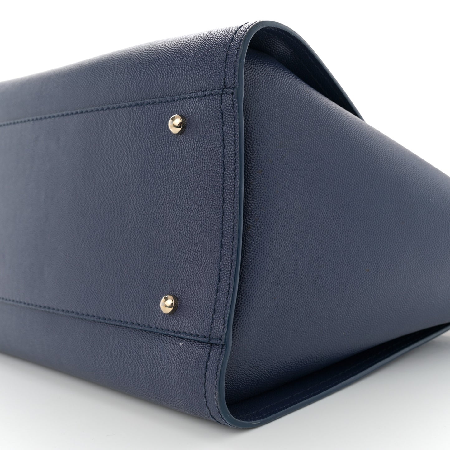 Caviar Medium Studded Deauville Tote Navy