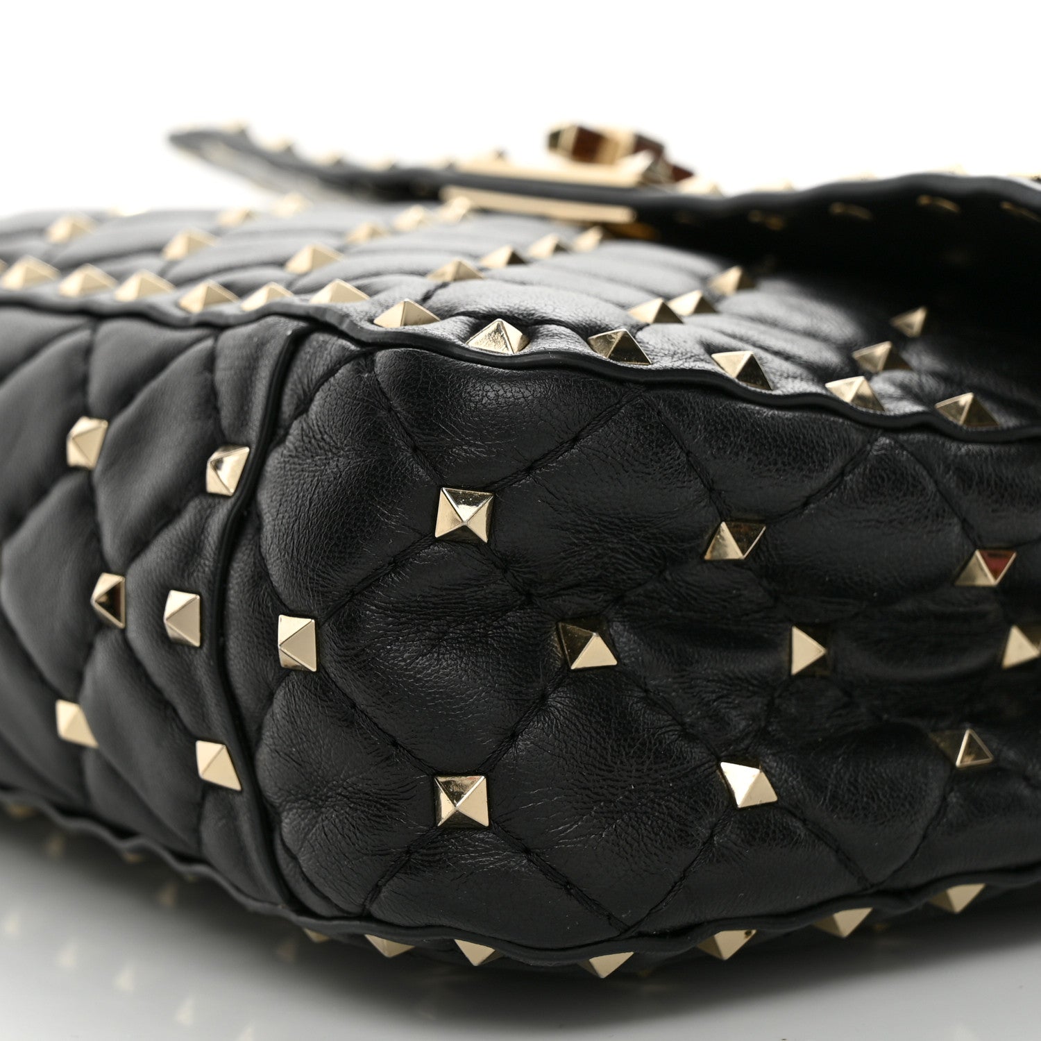 Valentino Garavani Lambskin Medium Rockstud Spike Shoulder Bag Black 9 of 11